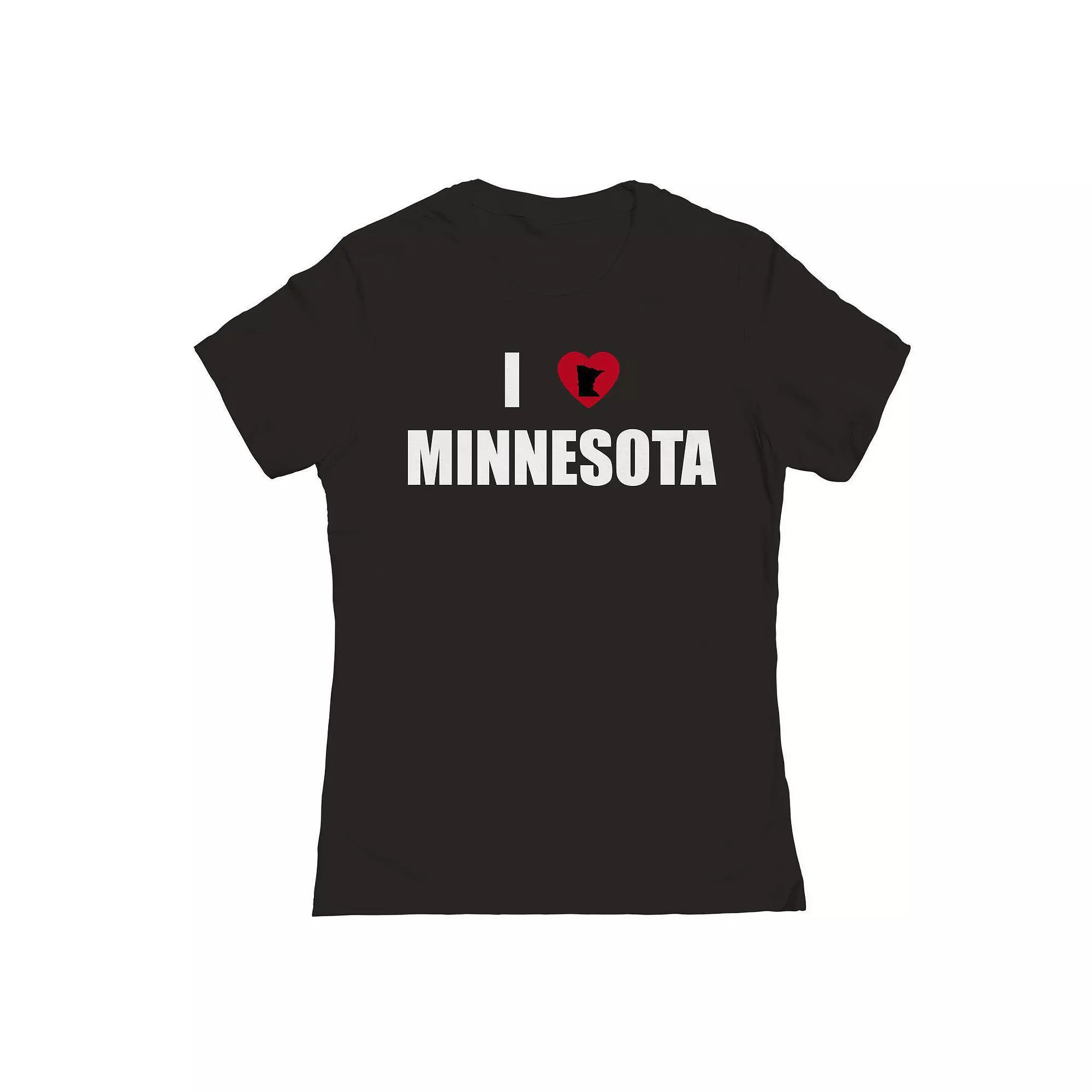 Junior's I Heart Minnesota Graphic Tee, Women's, Size: Medium, Black Product Image
