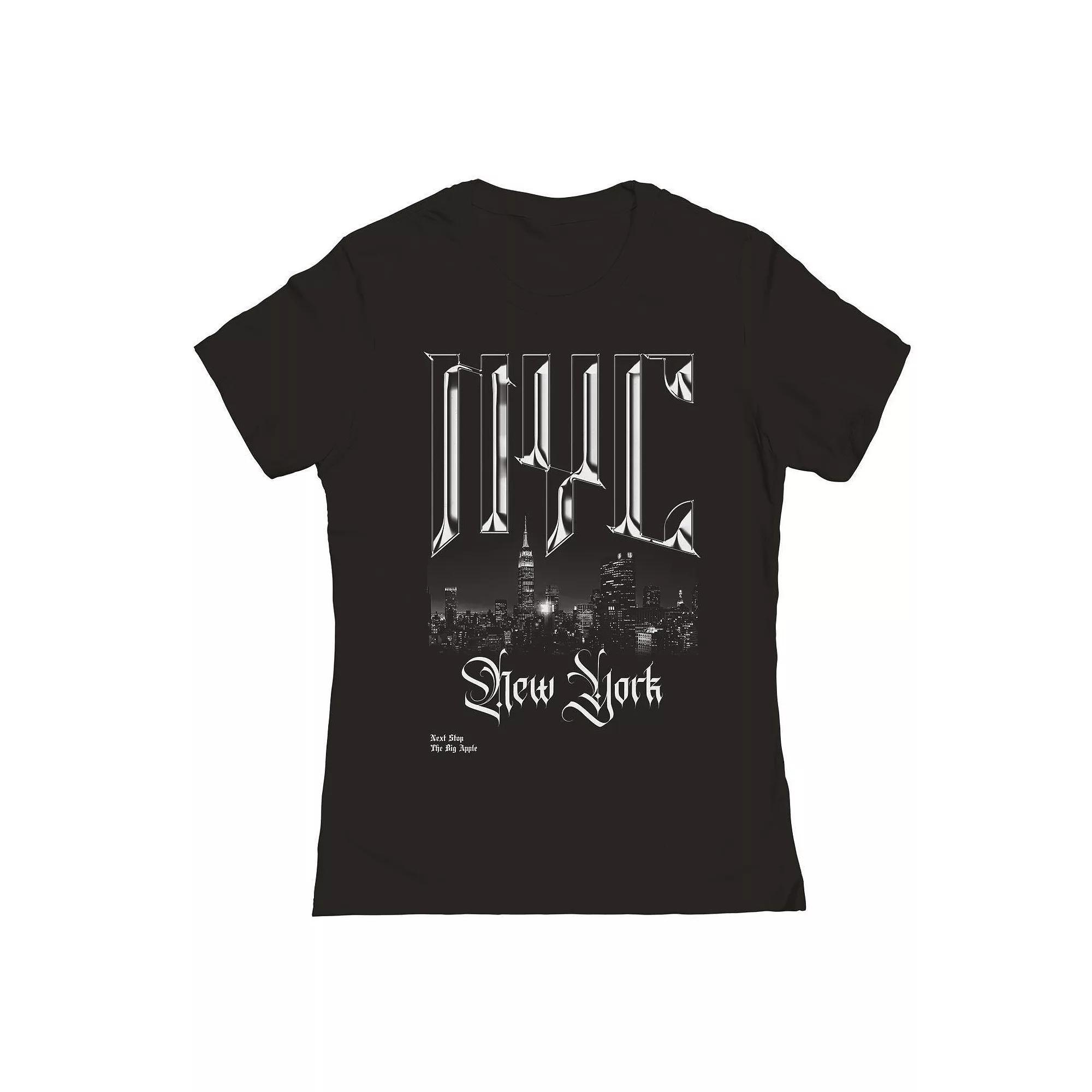 Junior's NYC Graphic Tee, Women's, Size: XL, Black Product Image