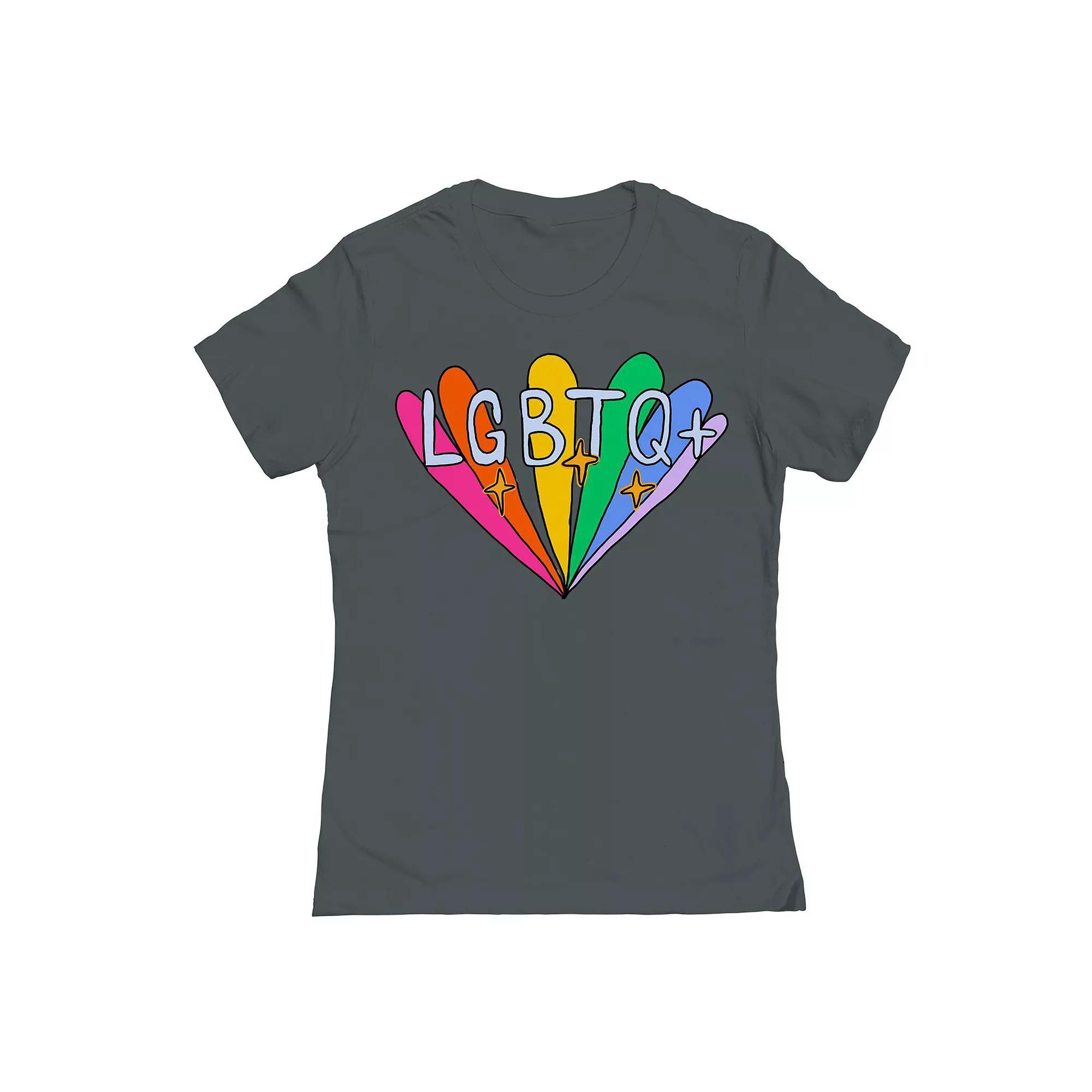 Junior's lgbtq+ pride Pride Graphic Tee, Girl's, Size: Medium, Heavy Grey Product Image