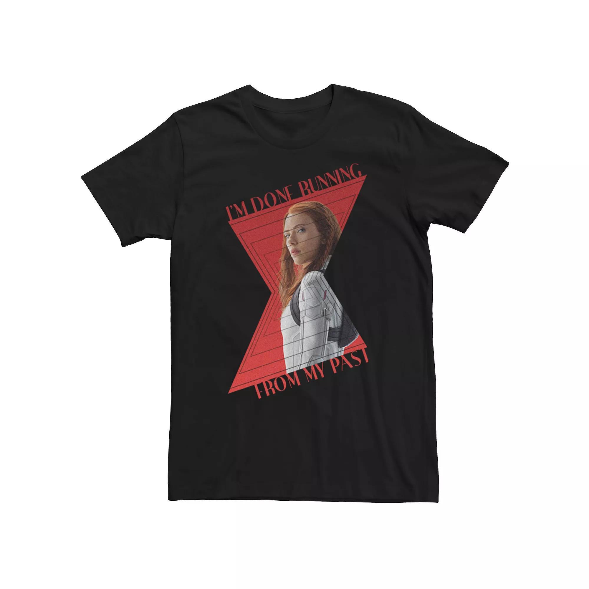 Men's Marvel Black Widow I'm Done Running Logo Portrait Tee, Size: 3XL Product Image