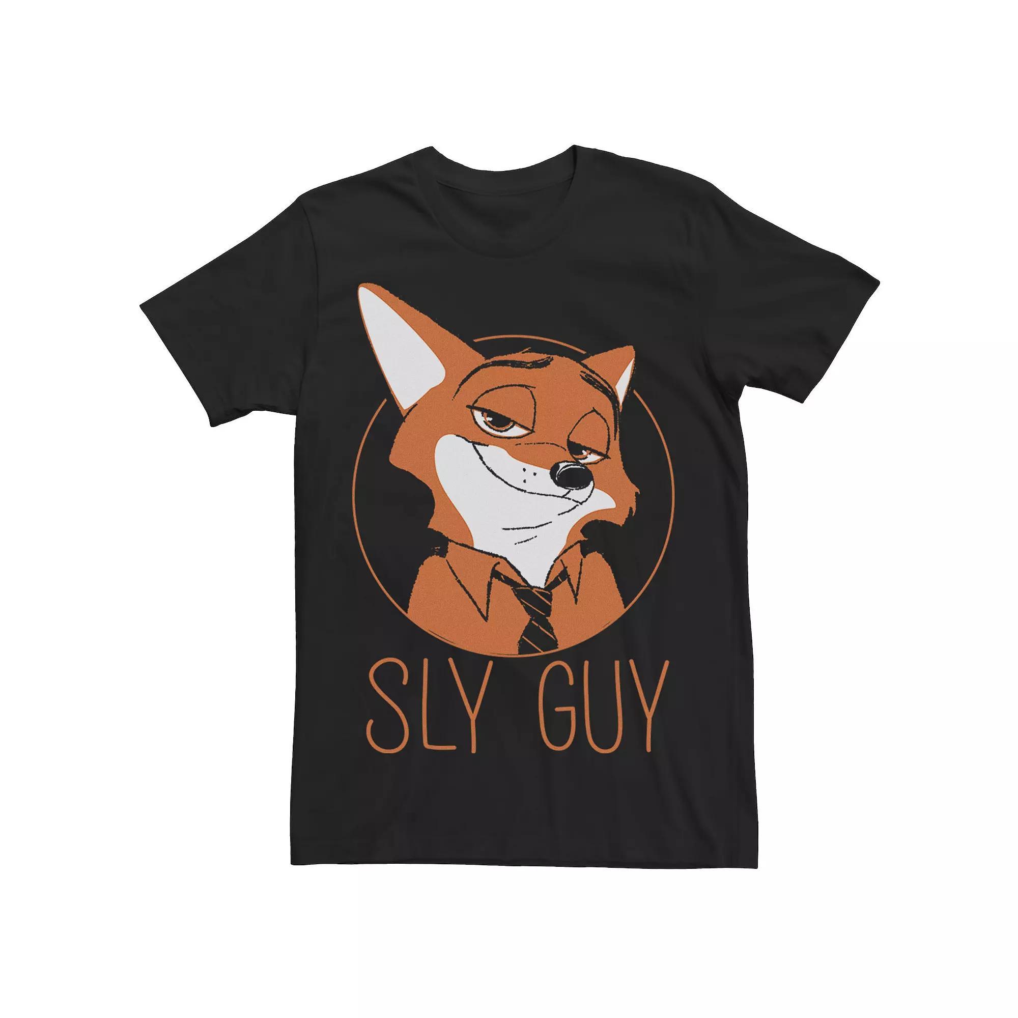 Disney's Zootopia Nick Wilde Sly Guy Men's Fox Tee, Size: 3XL, Red Grey Product Image