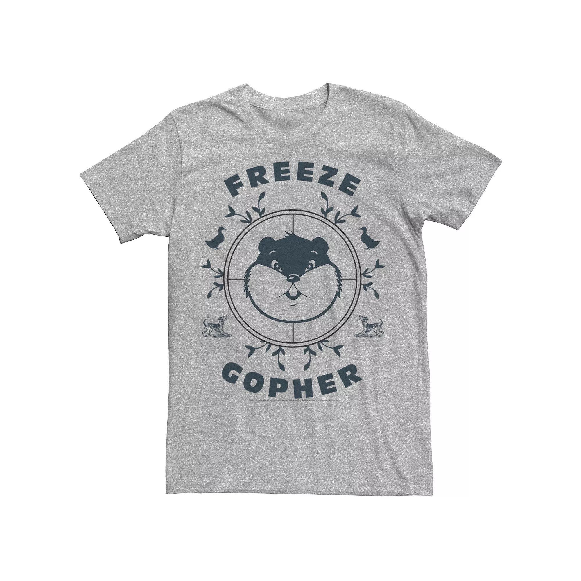 Men's Caddyshack Gopher Crest Animal Portrait Tee, Size: XXL, Athletic Grey Product Image