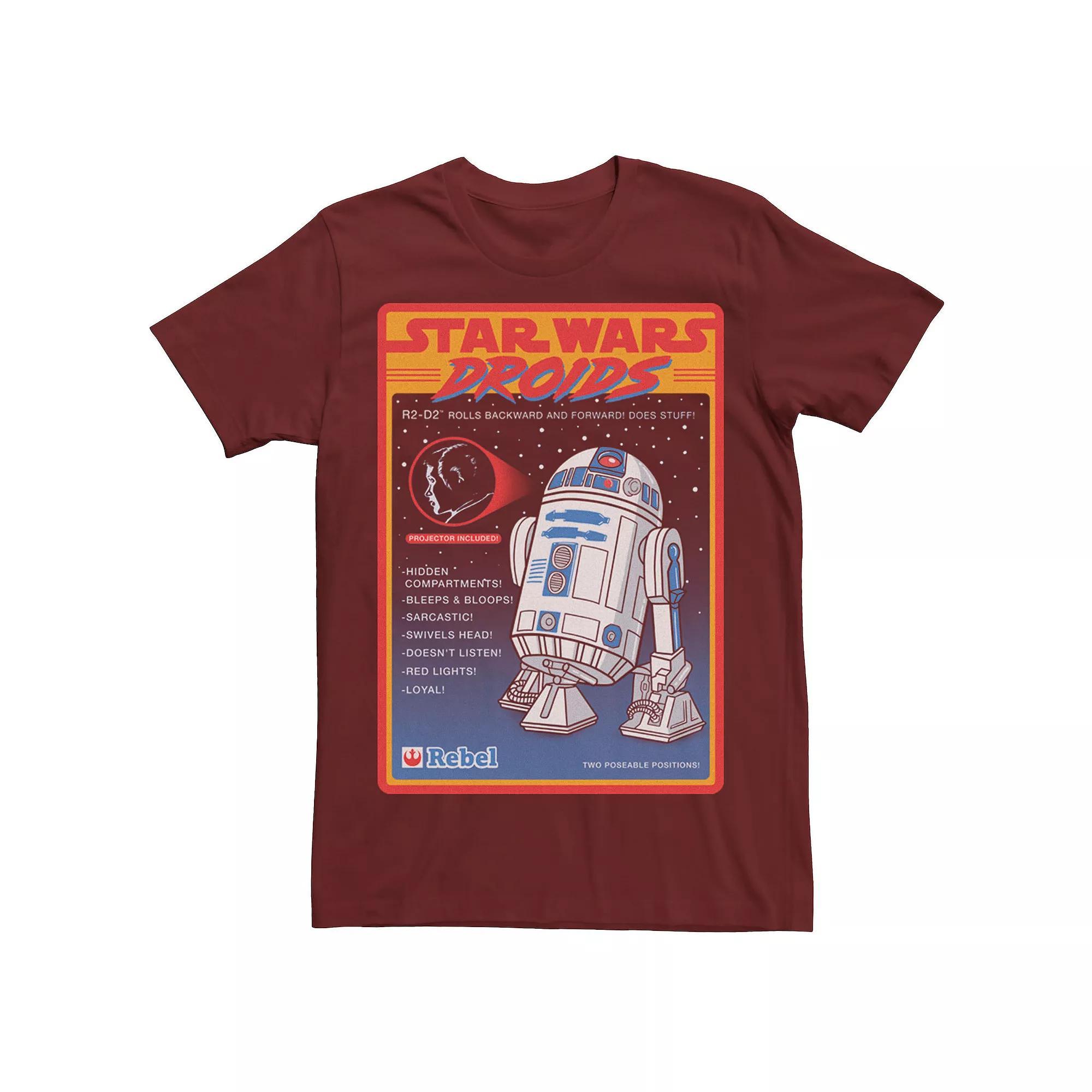 Men's Star Wars Droids R2-D2 Advertisement Poster Tee, Size: XL, Grey Heather Product Image