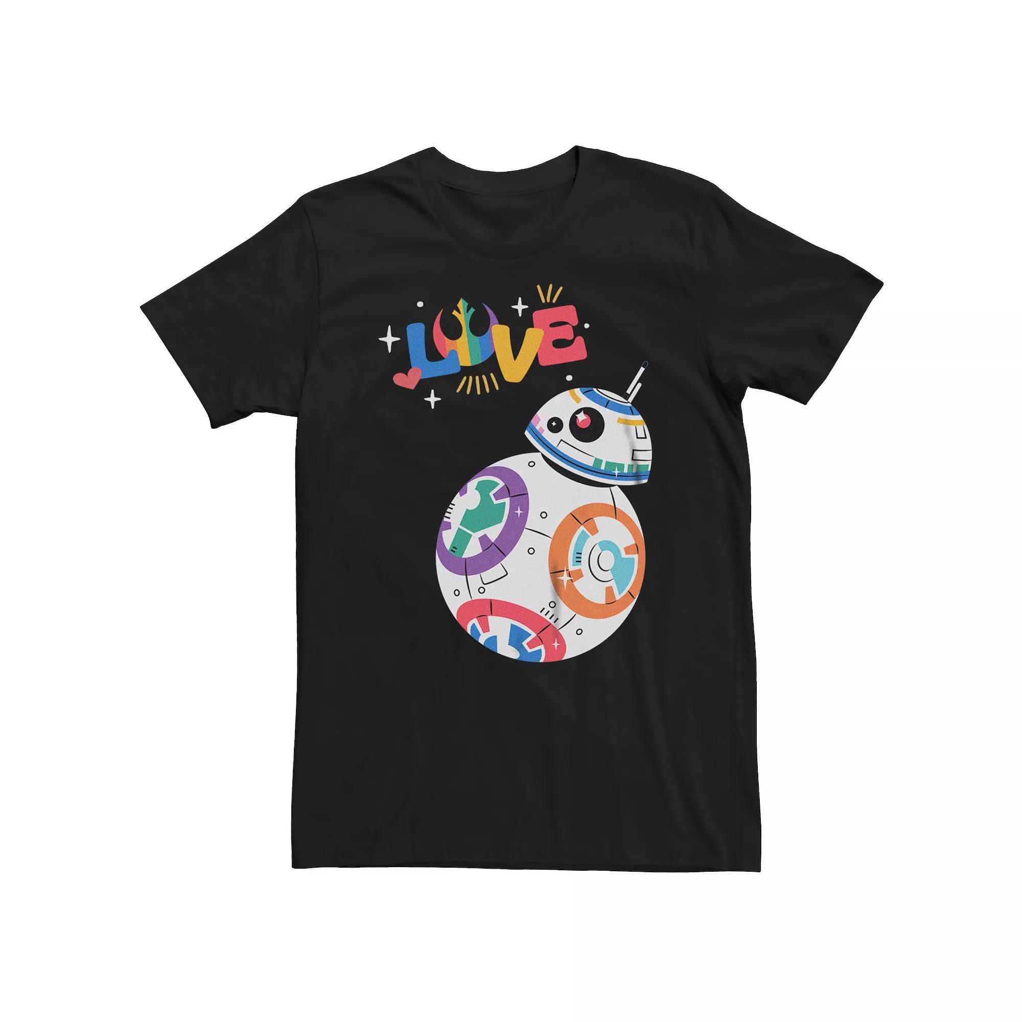 Big & Tall Star Wars Pride BB-8 Love Graphic Tee, Men's, Size: Large Tall, Black Product Image