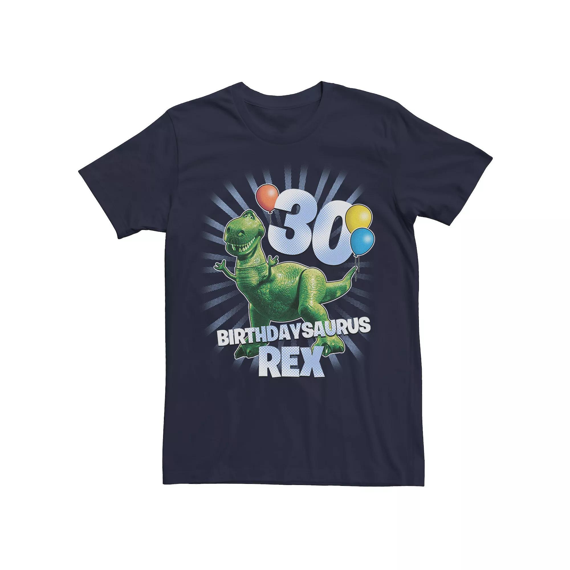 Disney / Pixar's Toy Story Rex Men's Birthdaysaurus 30th Birthday Tee, Size: Small, Blue Product Image