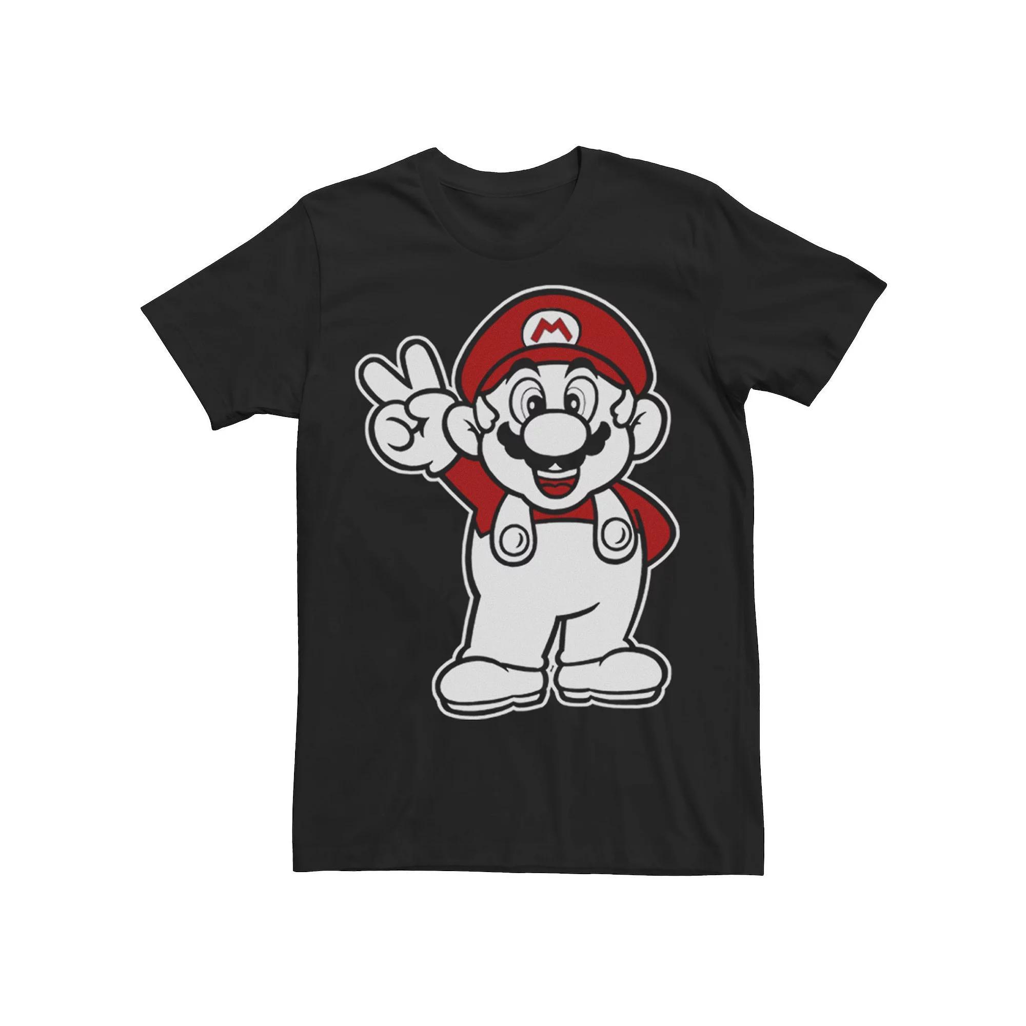 Mens Nintendo Super Mario Peace Sign Tee Product Image