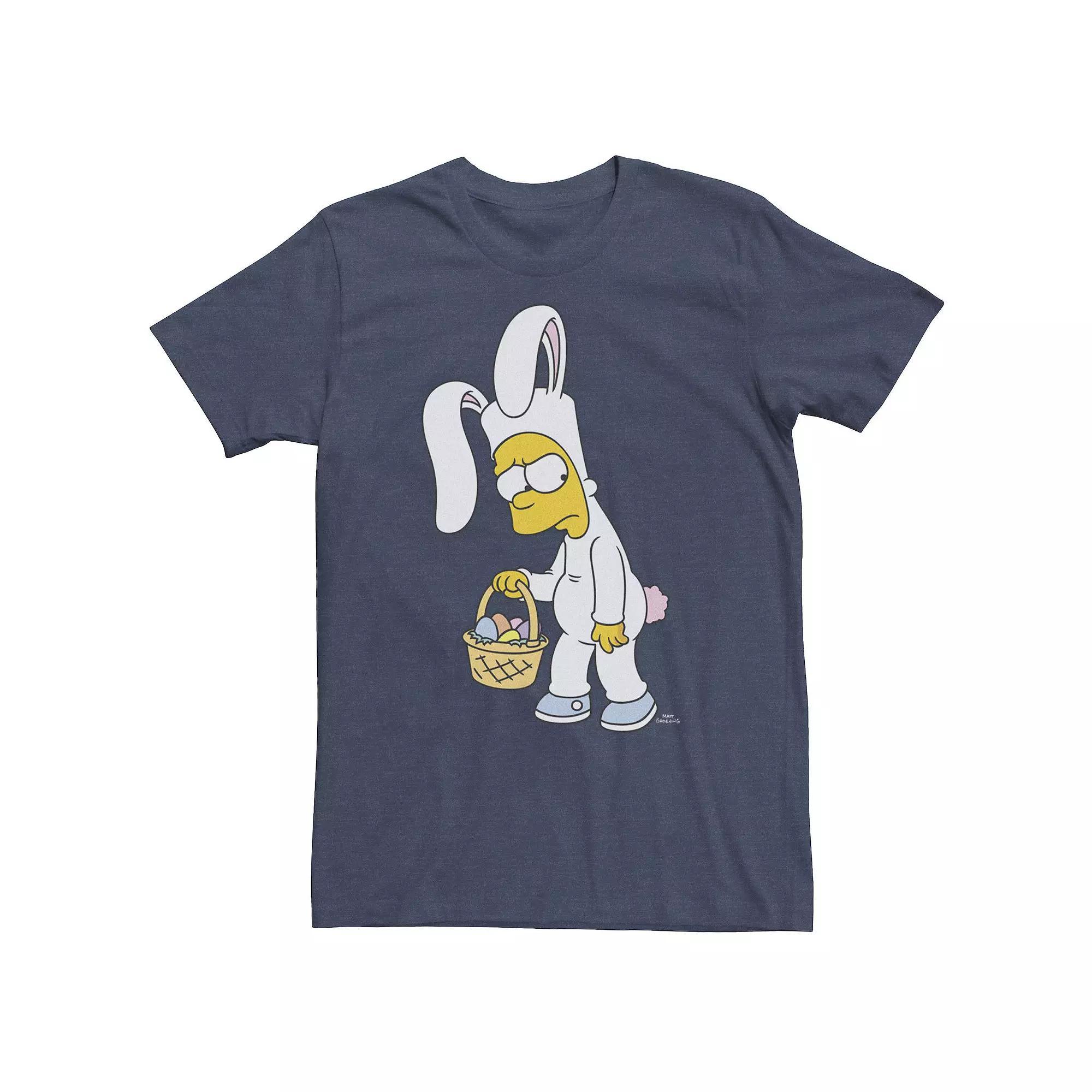 Big & Tall The Simpsons Bunny Bart Easter Tee, Men's, Size: 3XL, Navy Grey Product Image