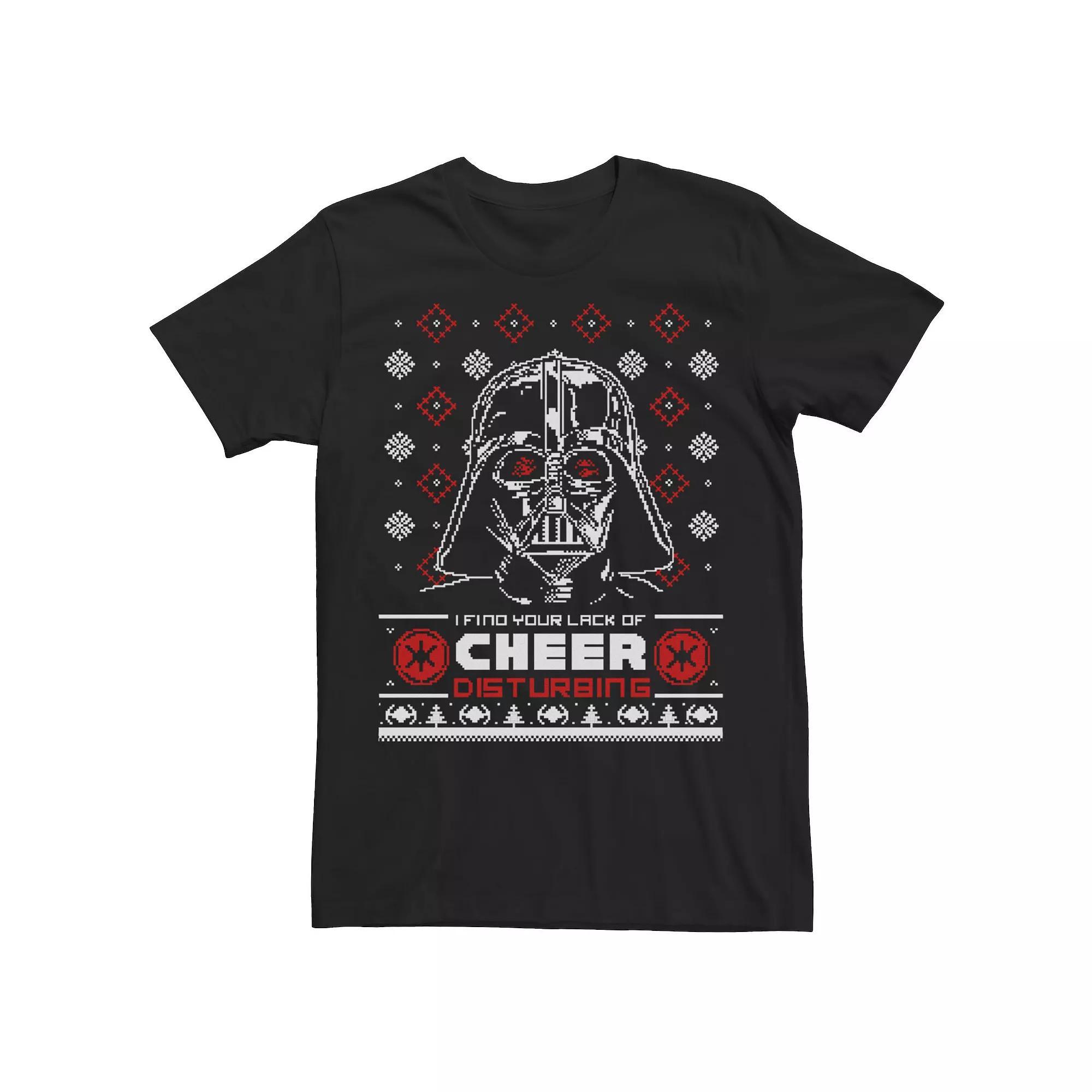 Men's Star Wars Darth Vader Lack Of Cheer Ugly Sweater Graphic Tee, Size: 3XL, Black Product Image