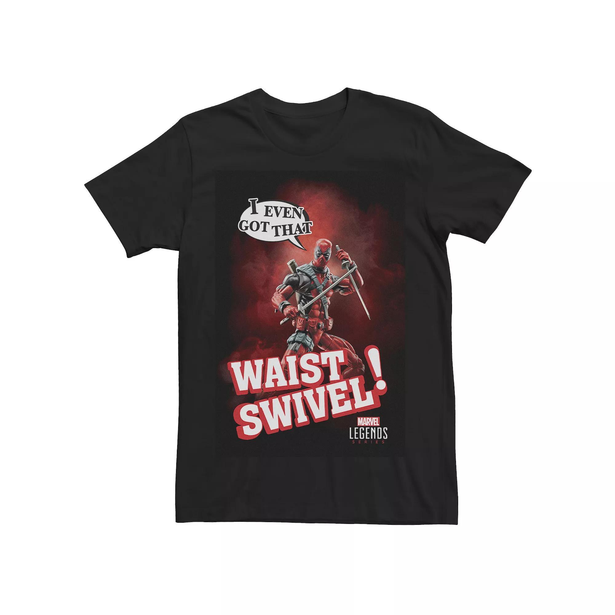 Men's Marvel Legends Series Deadpool Waist Swivel Tee, Size: XL, Black Product Image