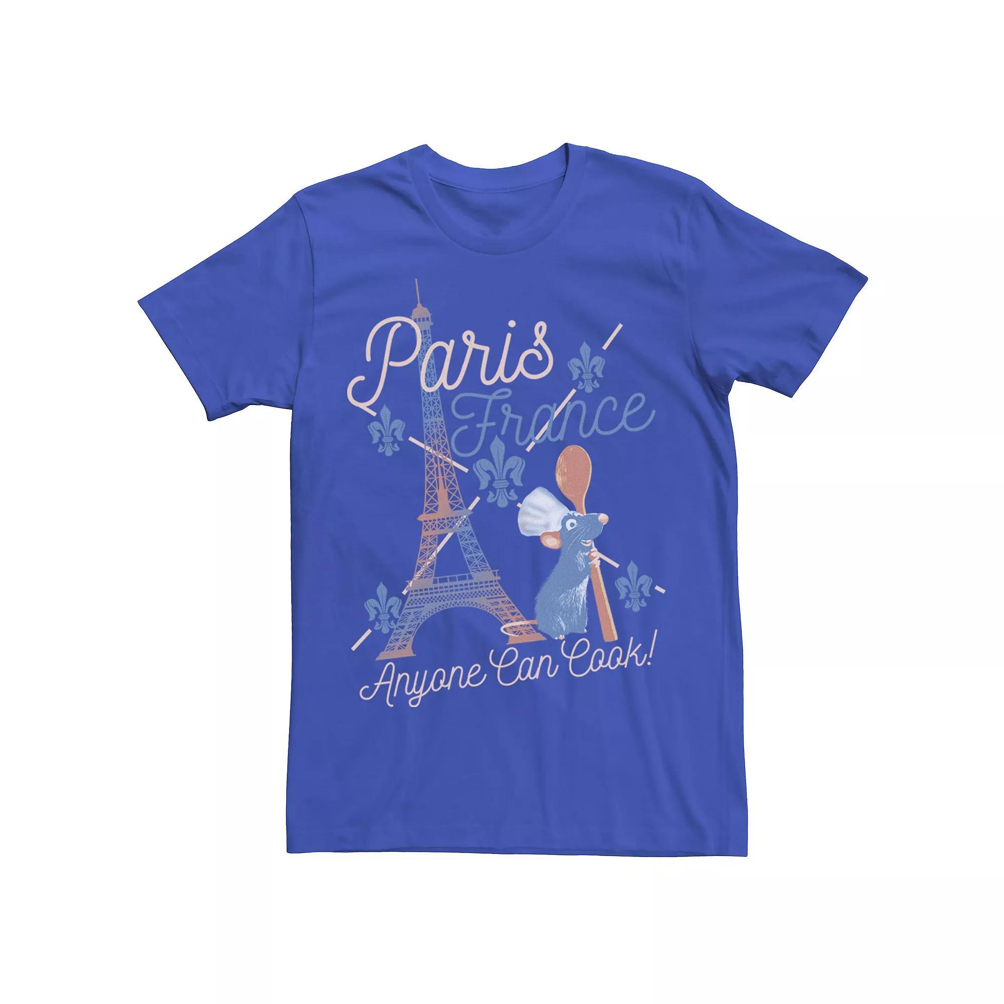 Disney / Pixar's Ratatouille Remy Men's Paris France Tee, Size: 3XL, Royal Product Image