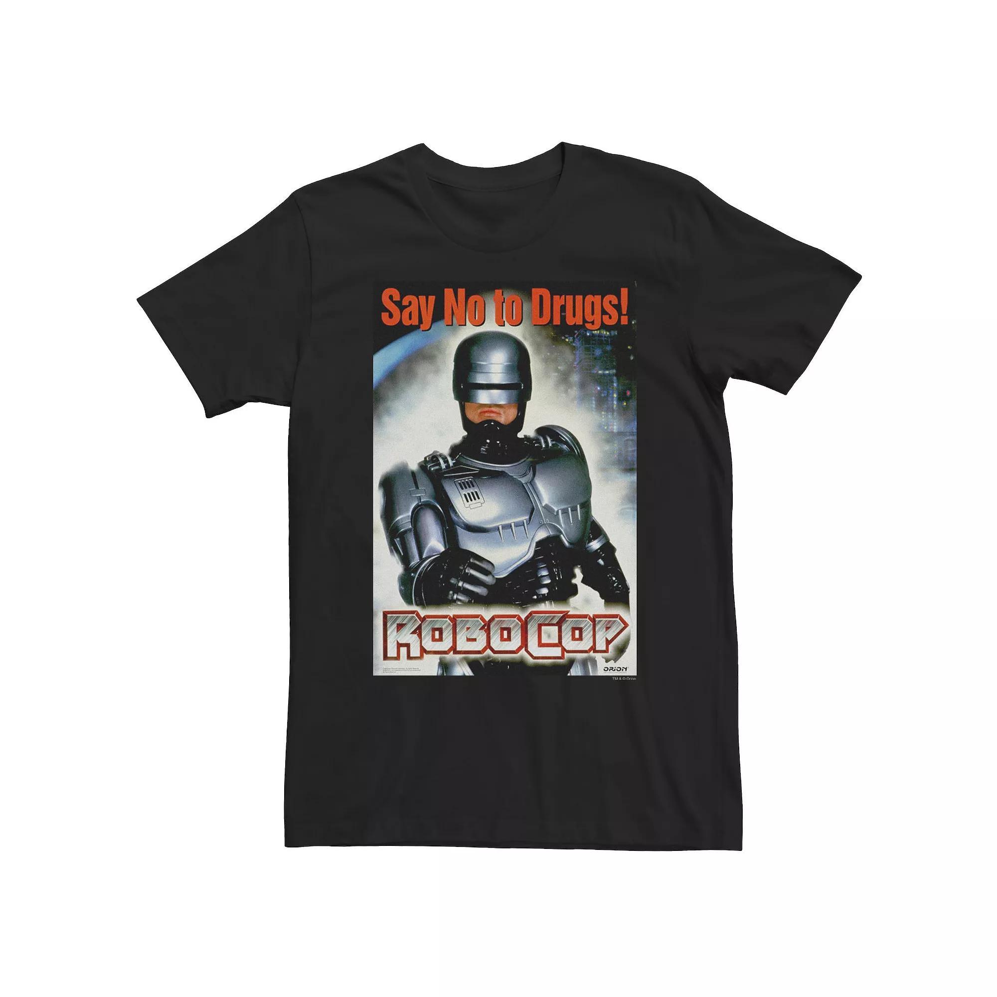 Men's Robocop Say No To Drugs Portrait Short Sleeve Tee, Size: XL, Black Product Image