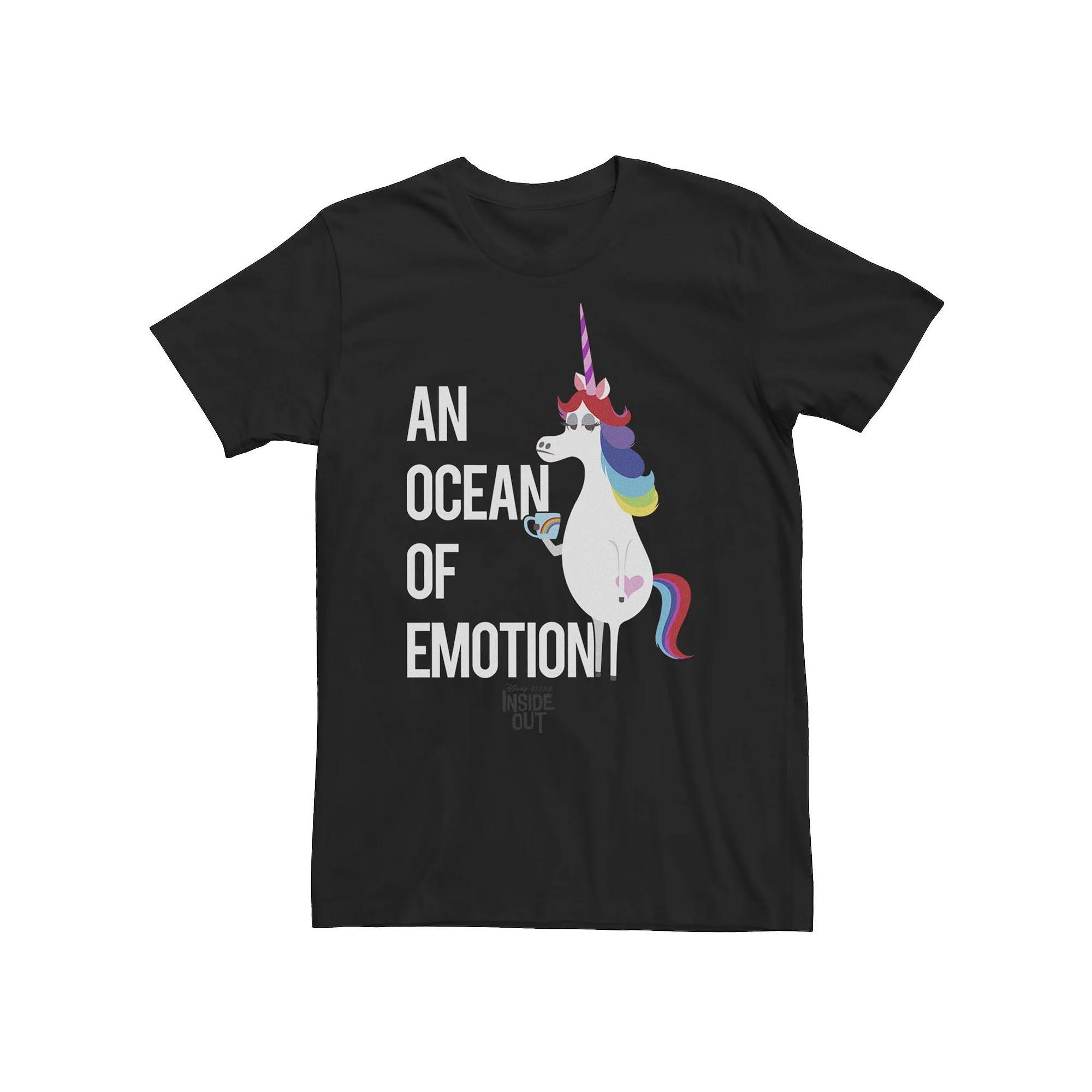 Big & Tall Disney / Pixar Inside Out Unicorn Ocean Tee, Men's, Size: Large Tall, Black Product Image