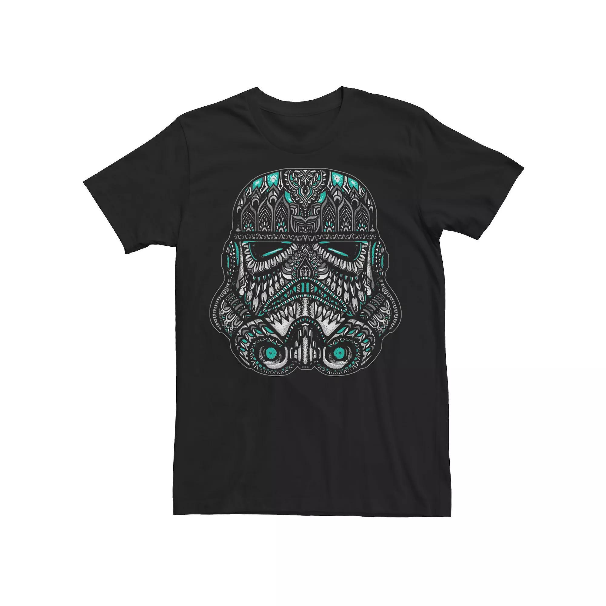 Men's Star Wars Tribal Stormtrooper Helmet Henna Graphic Tee, Size: XL, Black Product Image