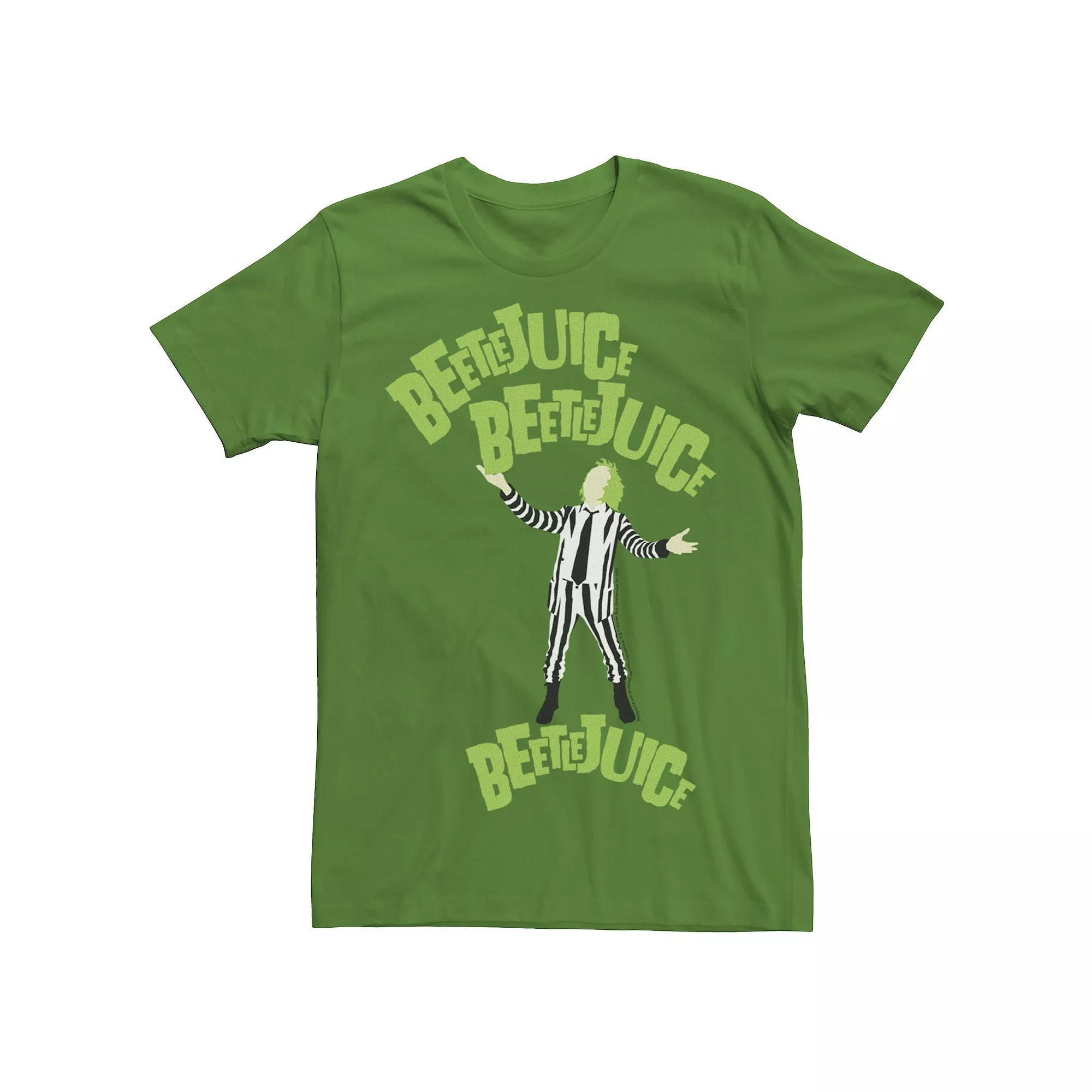 Men's Beetlejuice Chant Portrait Text Tee, Size: 3XL, Kelly Product Image