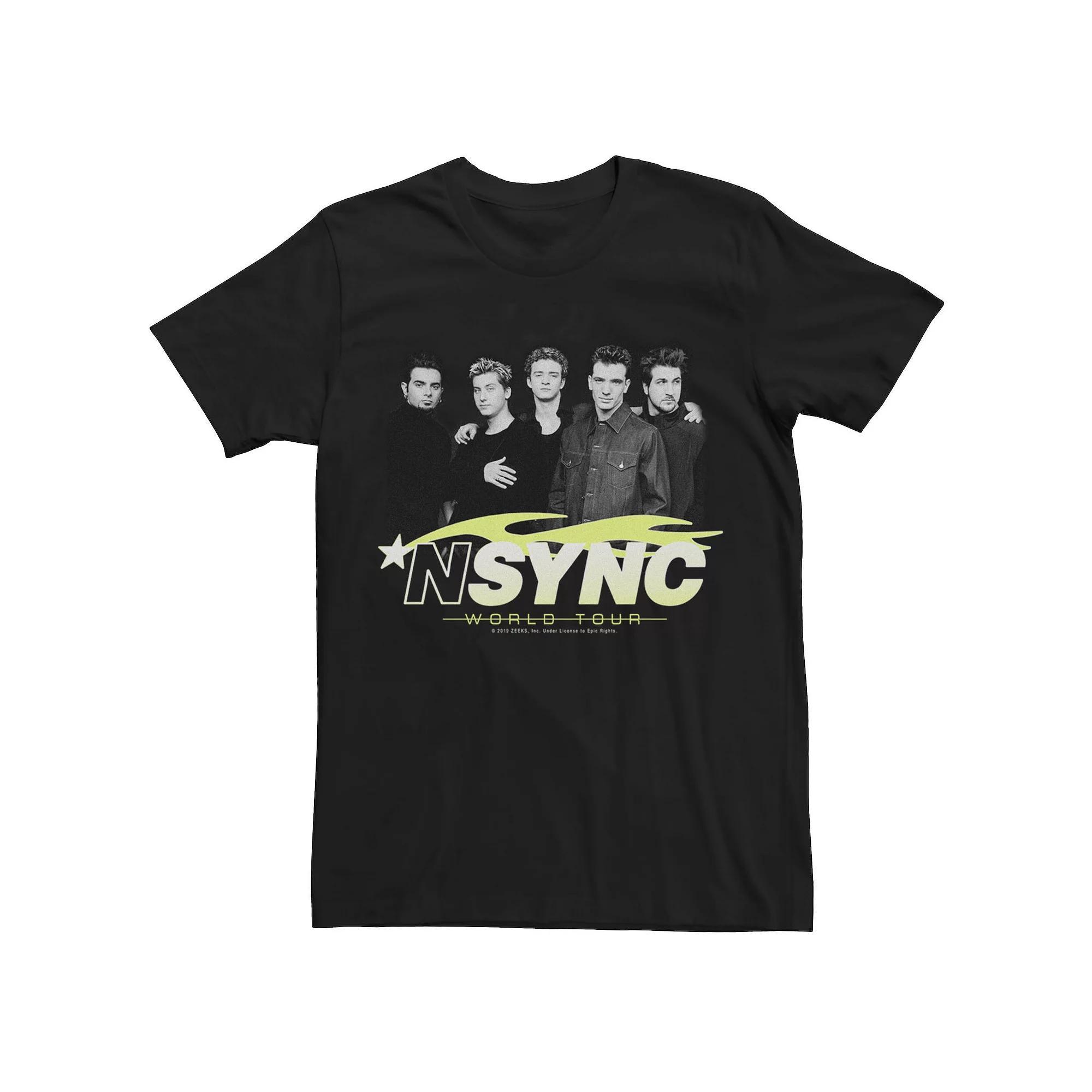 Men's Epic Rights Nsync World Tour Boy Band Tee, Size: Large, Black Product Image