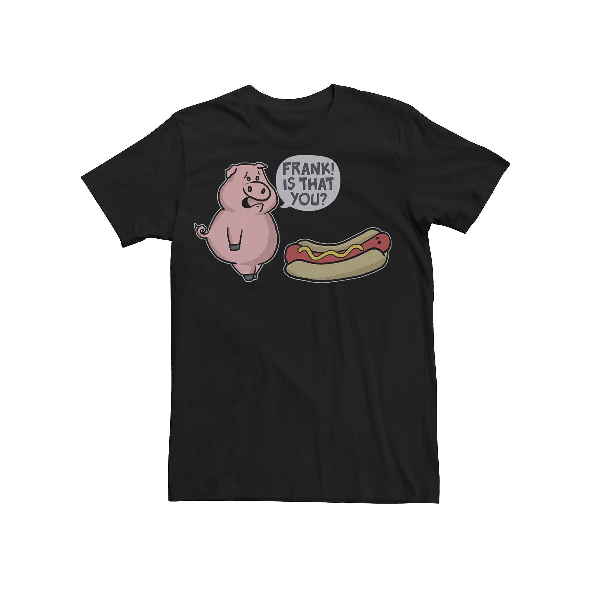 Men's Hot Dog Humor Graphic Tee, Size: Medium, Black Product Image
