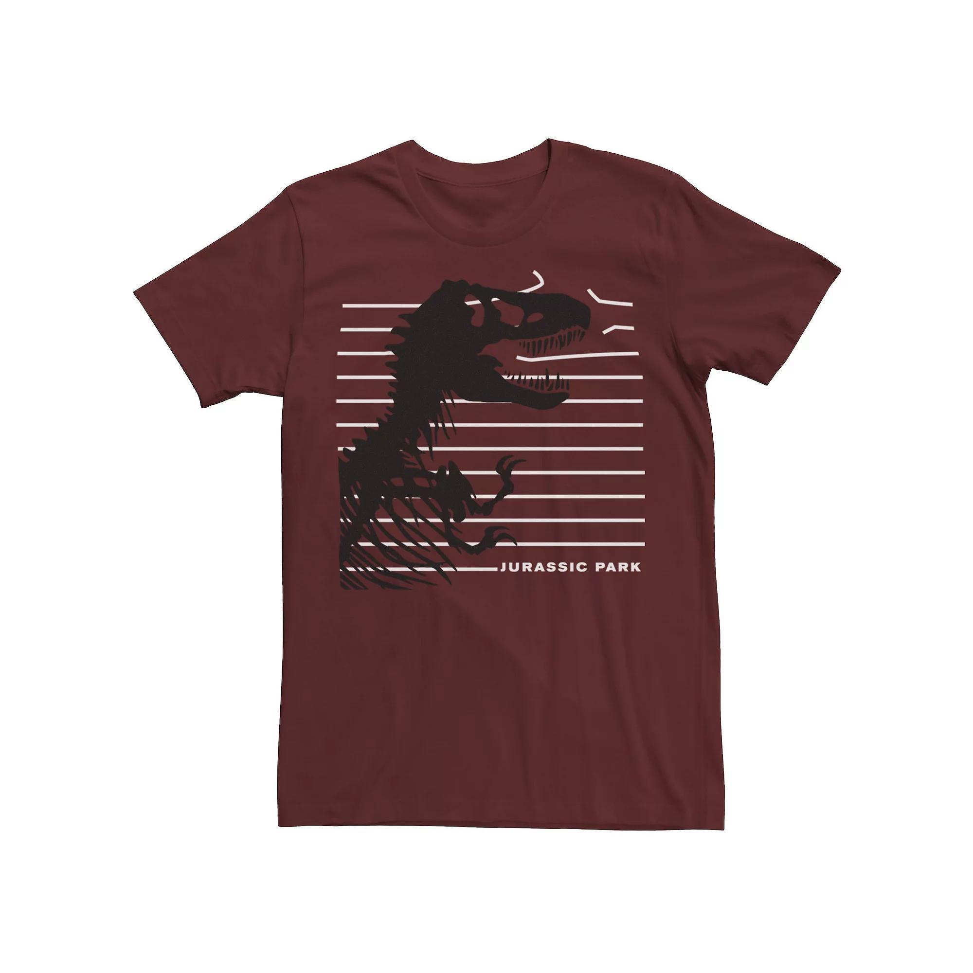 Men's Jurassic Park T-Rex Skeleton Fence Breakthrough Tee, Size: 3XL, Red Product Image