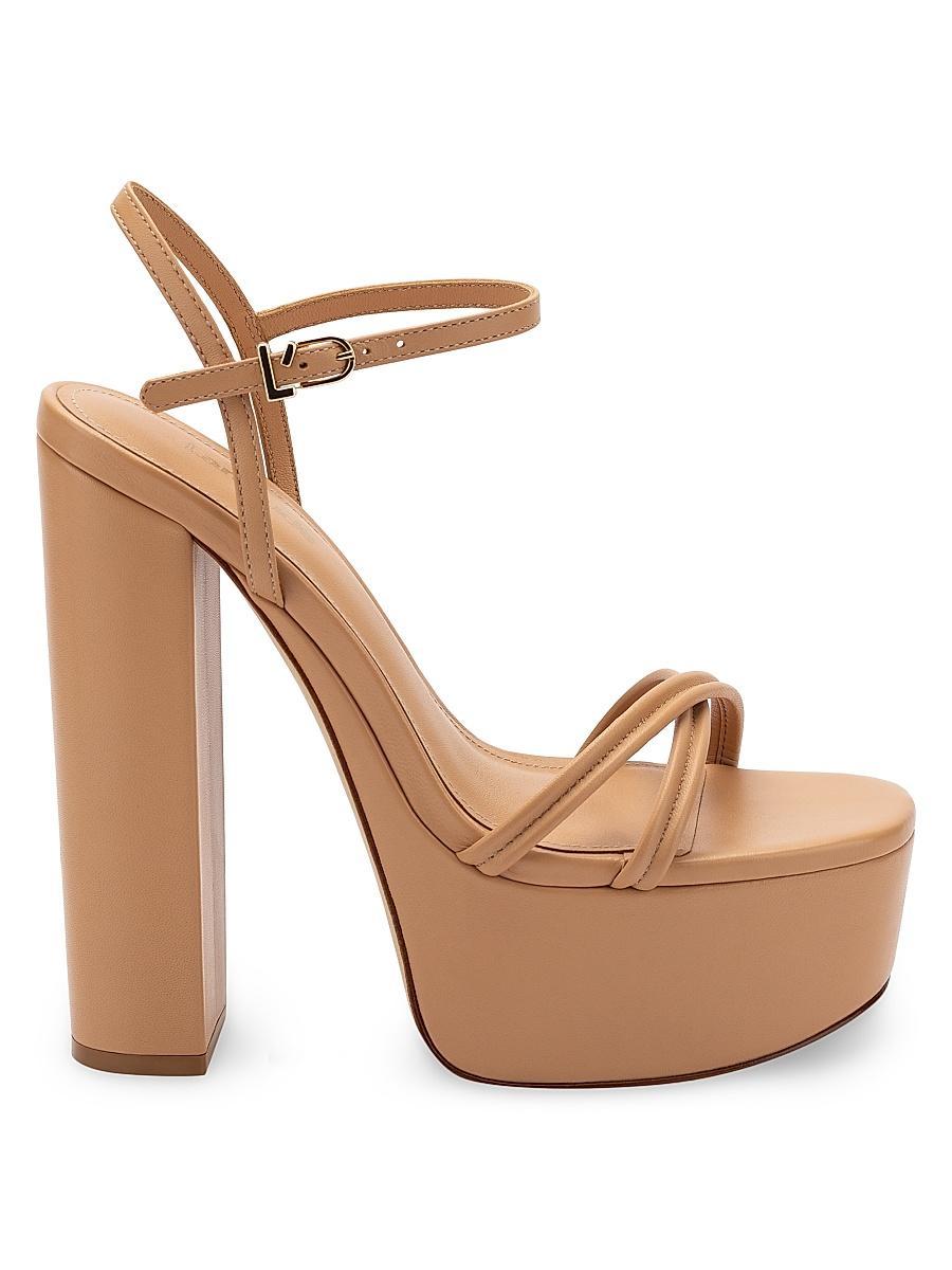 Womens Annie 140MM Leather Platform Sandals Product Image