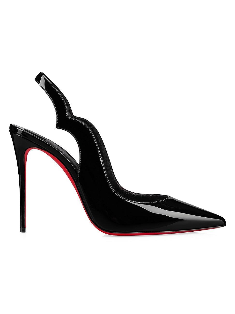 Womens Hot Chick Patent Leather 100MM Slingback Pumps Product Image