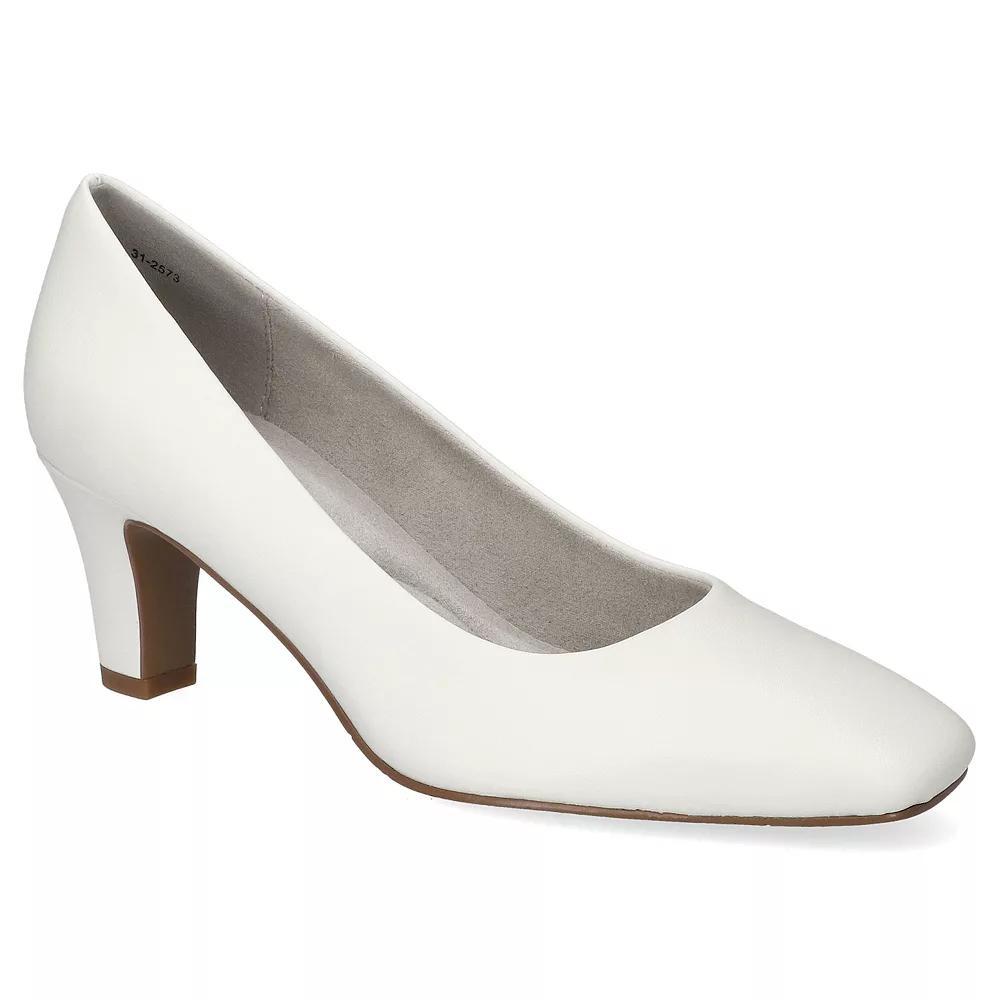Easy Street Poet Women's Square Toe Pumps, Size: 6 XW, White Product Image