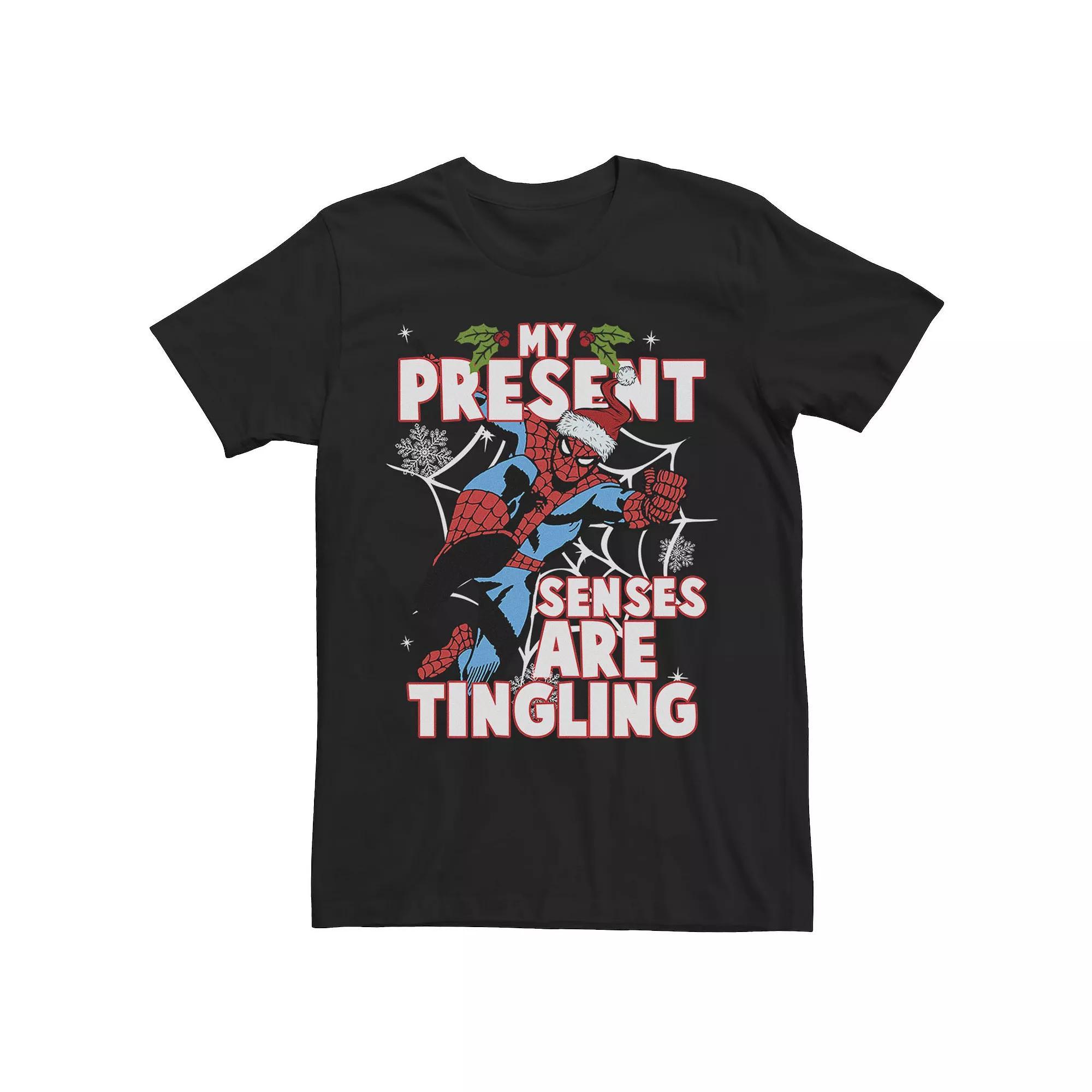 Mens Marvel Spider-Man Present Senses Are Tingling Tee Product Image