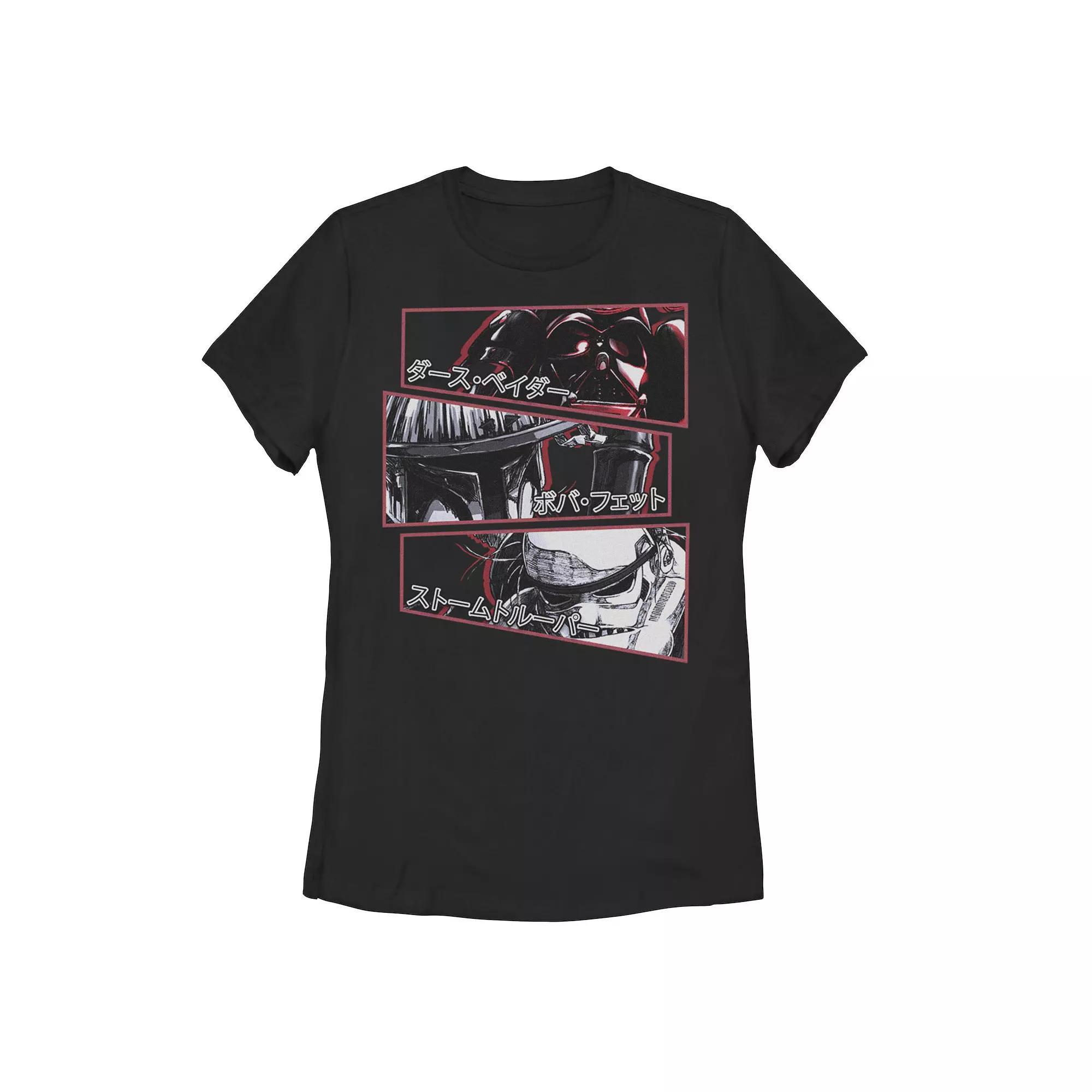 Juniors' Star Wars: Visions Stacked Panel Poster Tee, Women's, Size: XL, Black Product Image