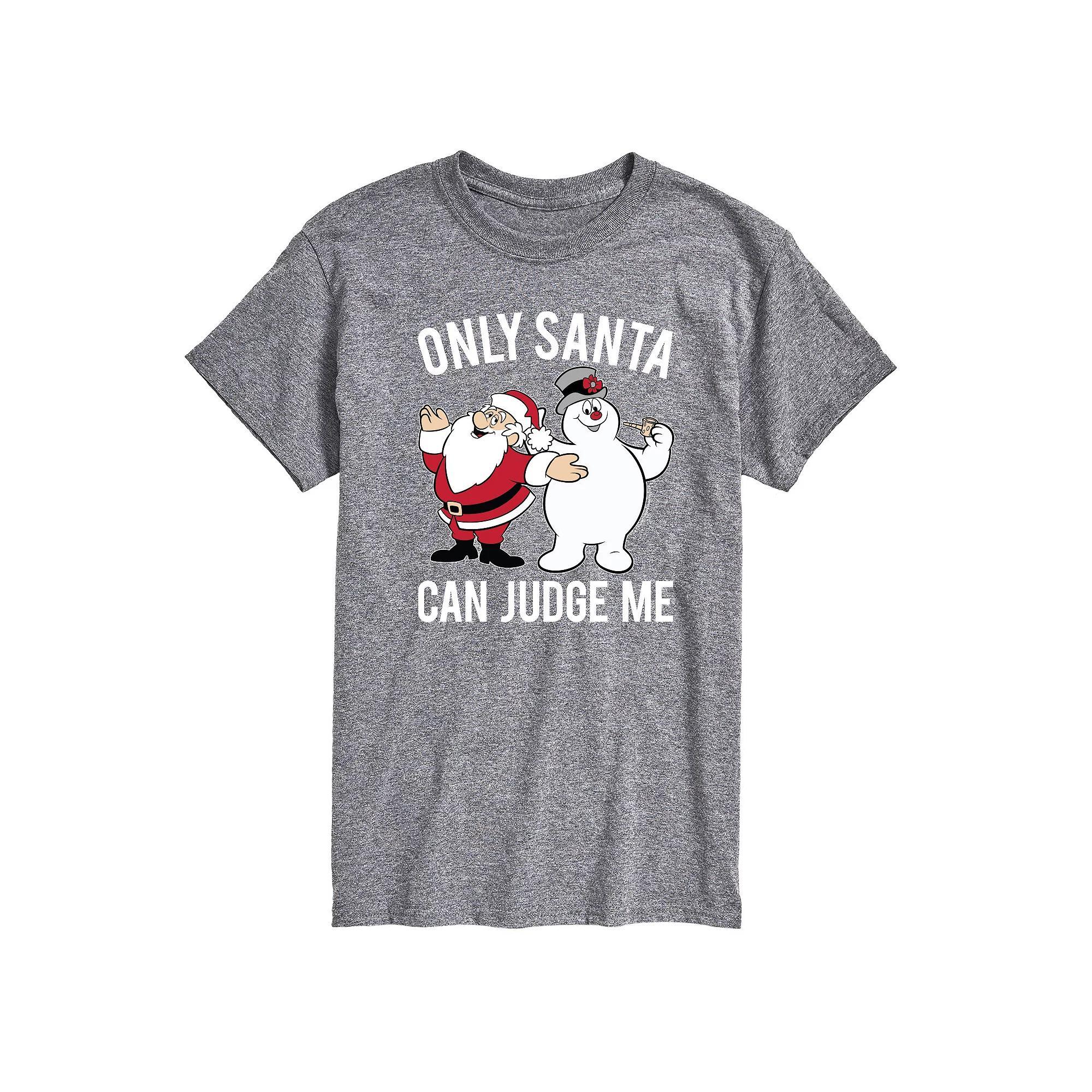 Men's Frosty The Snowman Only Santa Can Judge Me, Size: 3XB, Gray Product Image