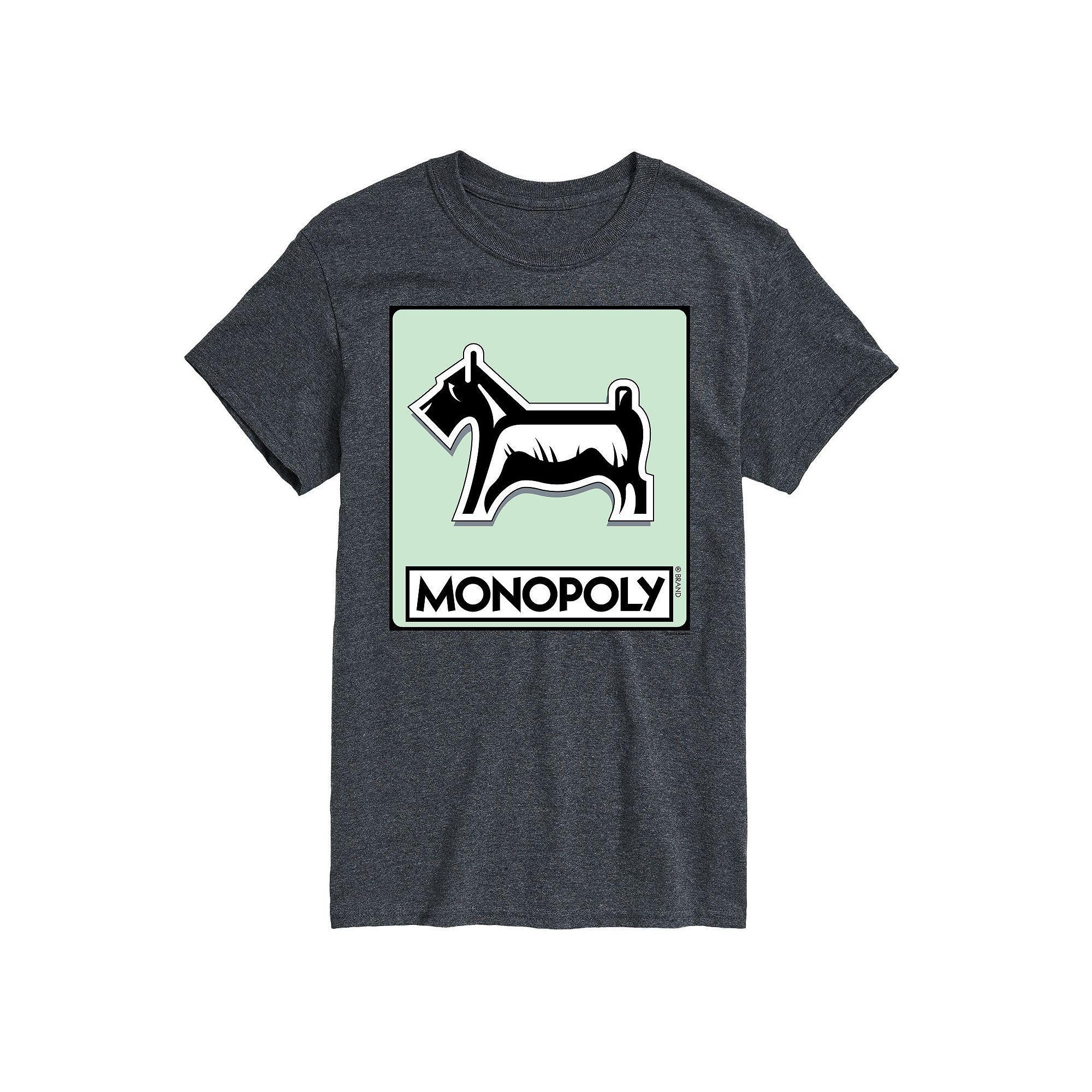 Mens Monopoly Dog Token Graphic Tee Grey Product Image