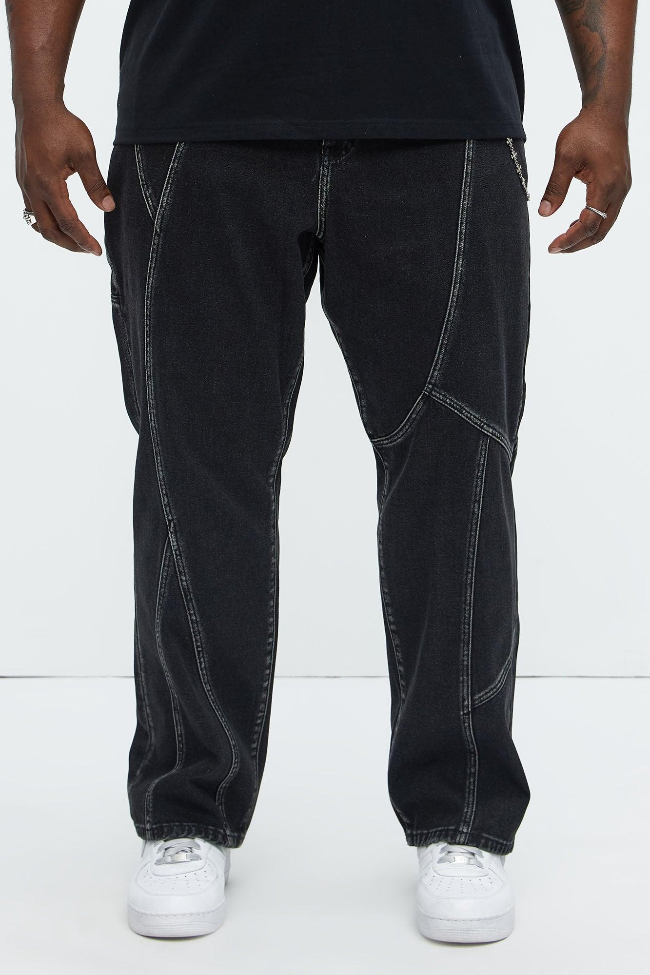 Devon Straight Jeans - Black Wash Product Image