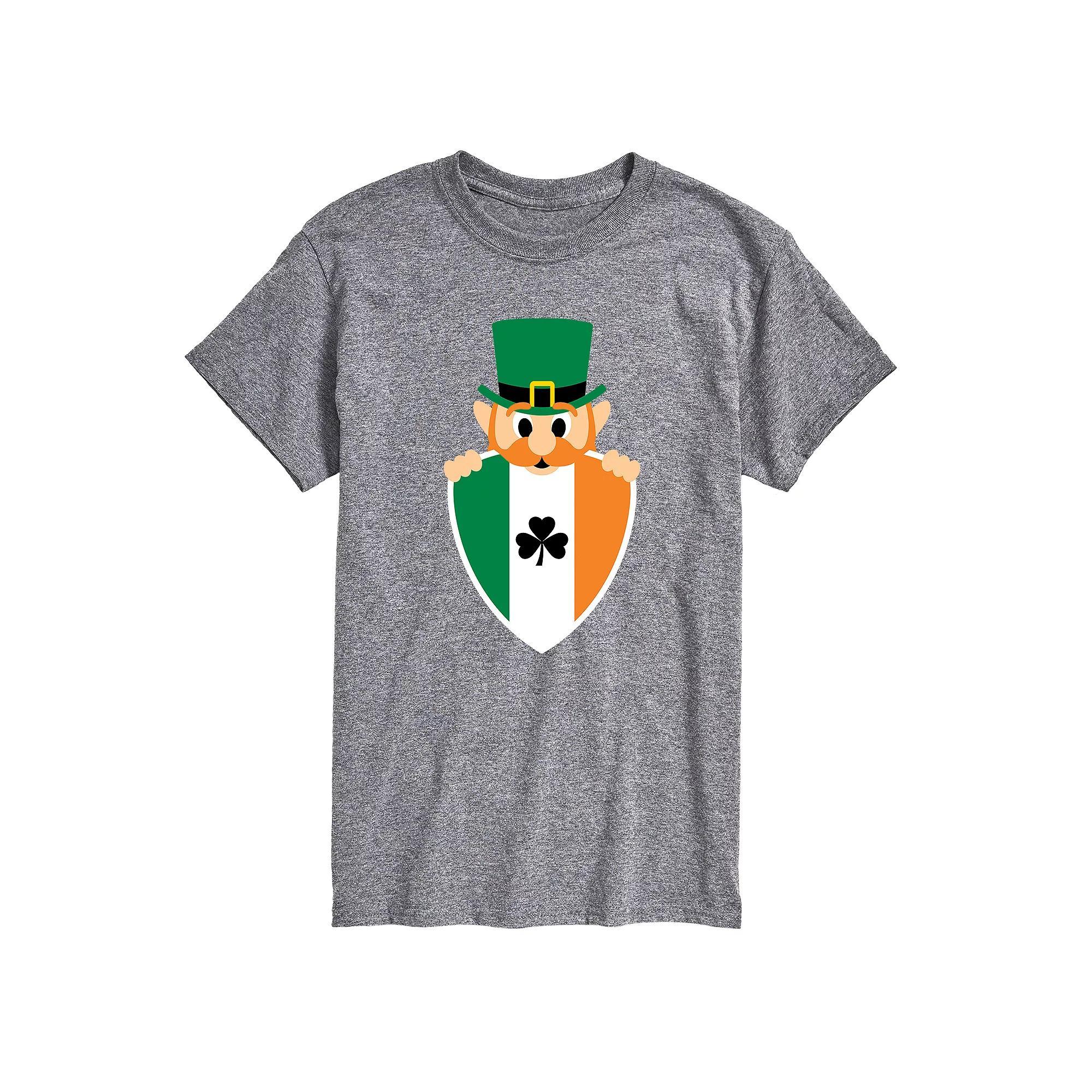 Big & Tall Leprechaun Irish Shield Tee, Men's, Size: XXL Tall, Gray Product Image