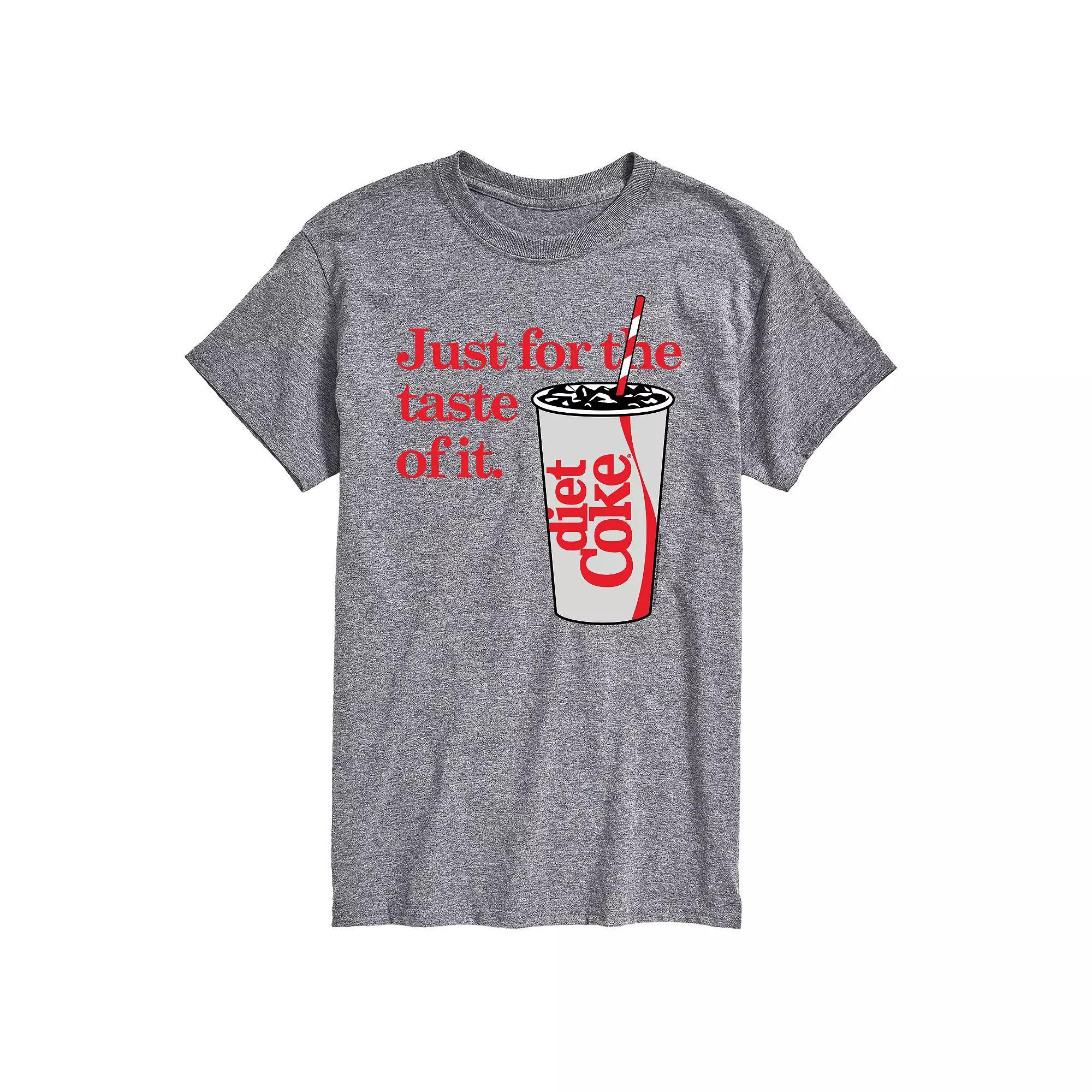 Men's Diet Coke Just For The Taste Of It Graphic Tee, Size: Large, Gray Product Image