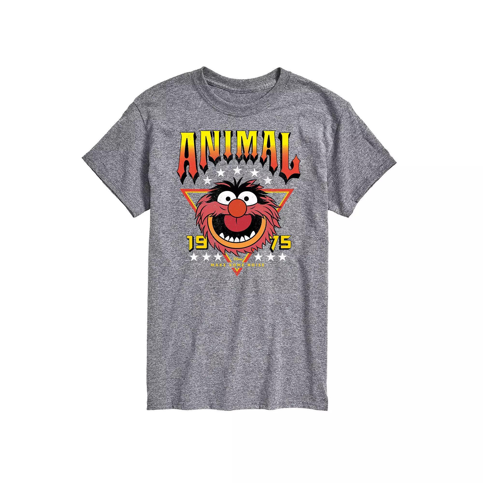 Disney's Men's The Muppets Animal Band Tee, Size: XL Tall, Black Product Image