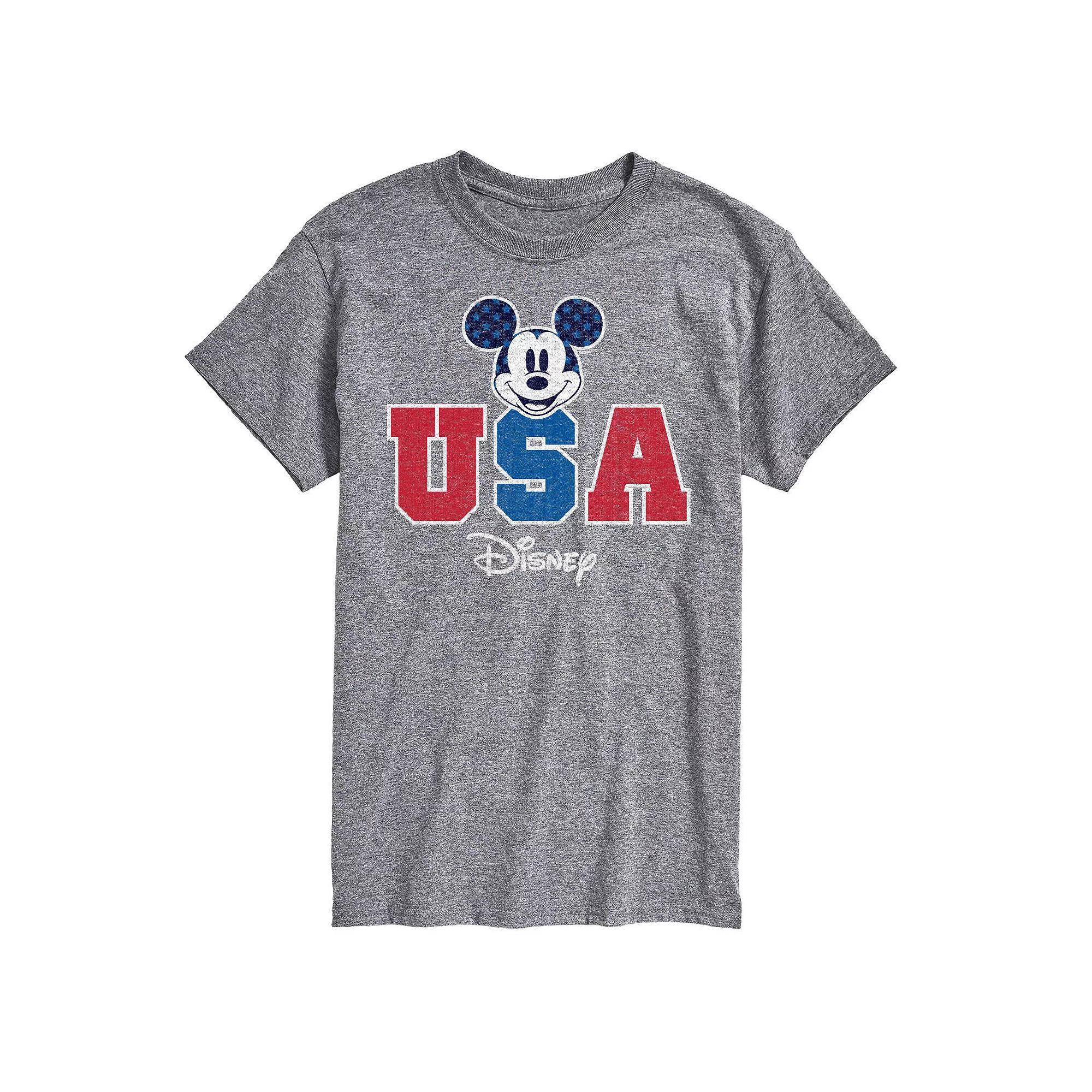 Disney's Mickey Mouse Men's USA Graphic Tee, Size: XXL, Gray Product Image