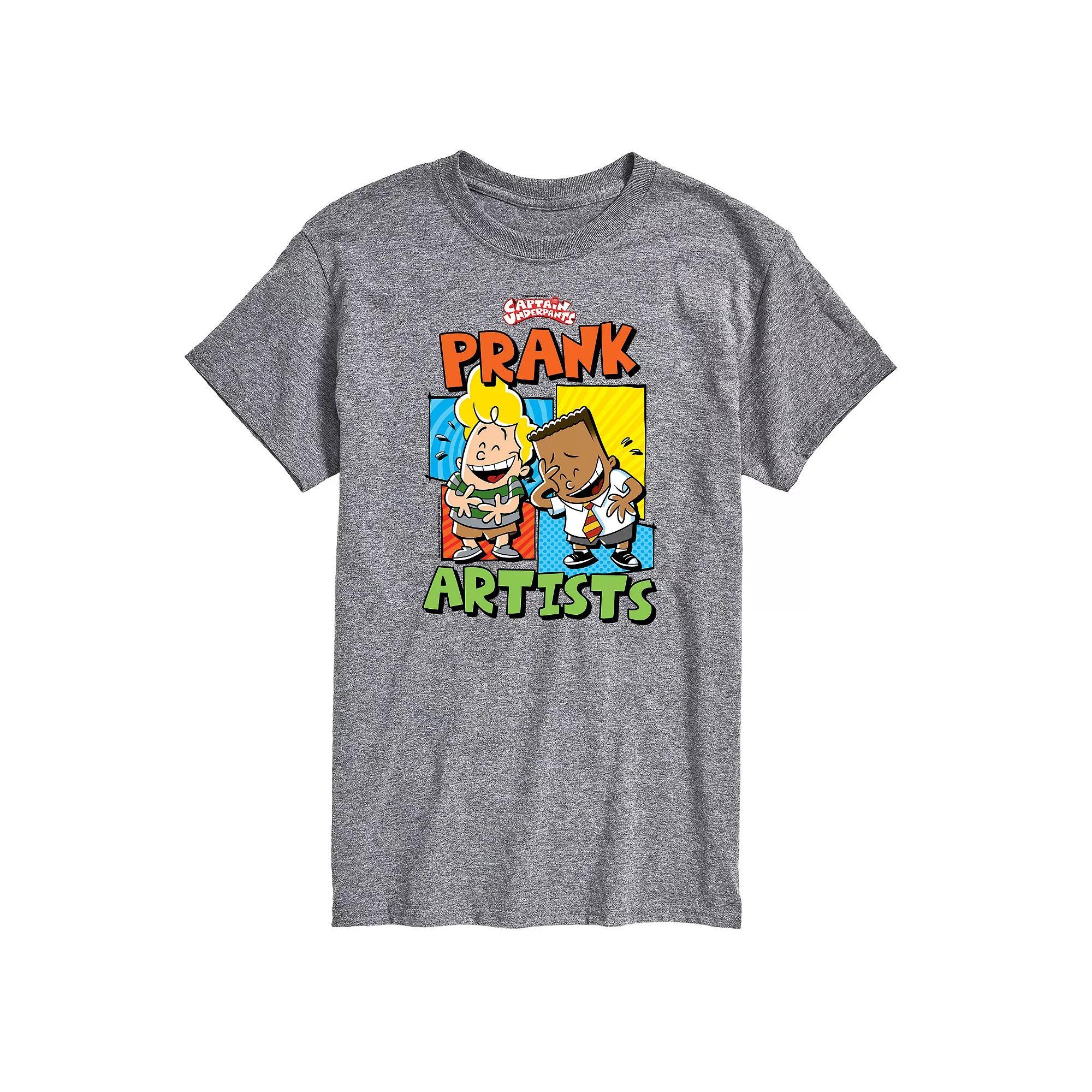 Mens Captain Underpants Prank Artists Graphic Tee Product Image