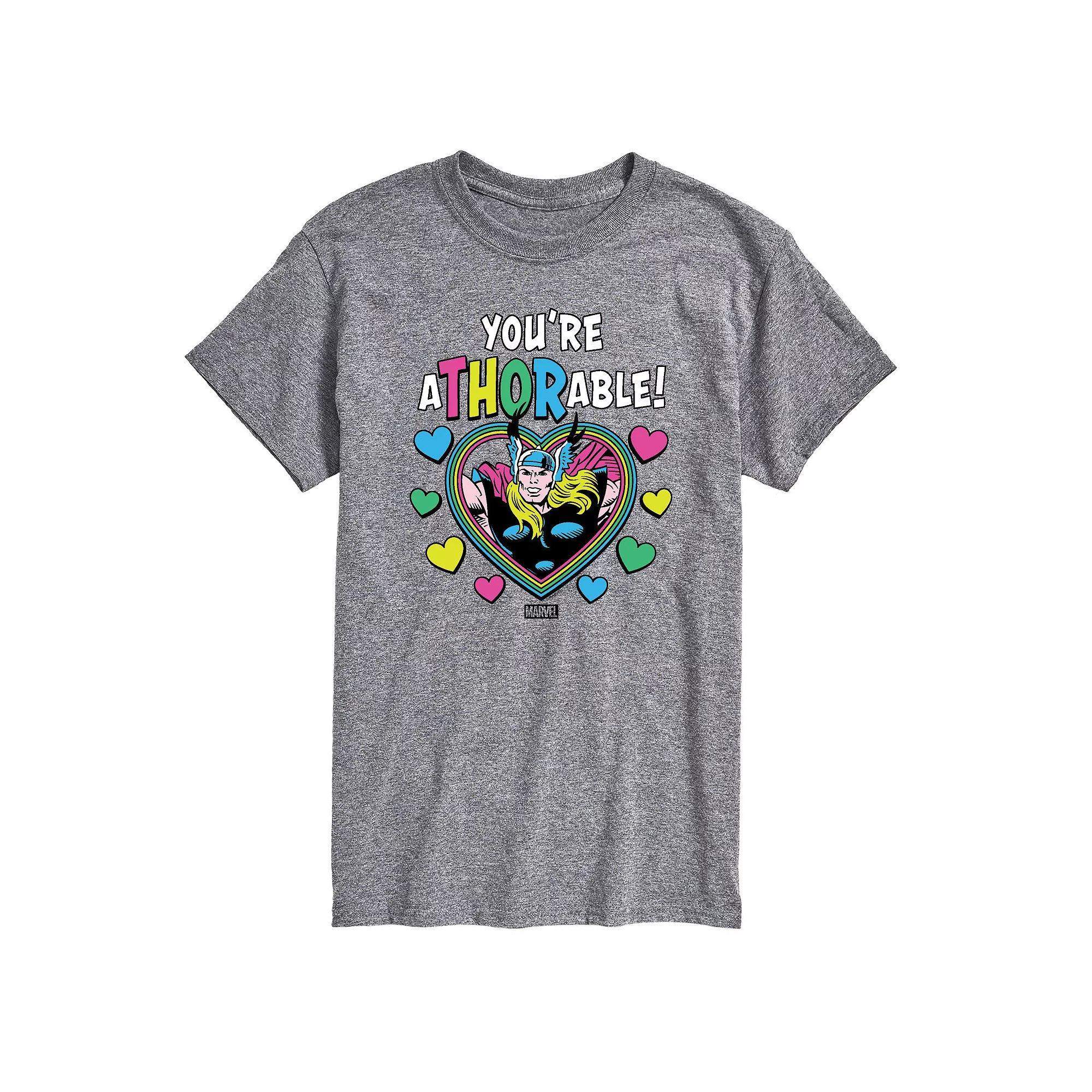 Mens Marvel Thor Youre aThorable Graphic Tee Grey Gray Product Image