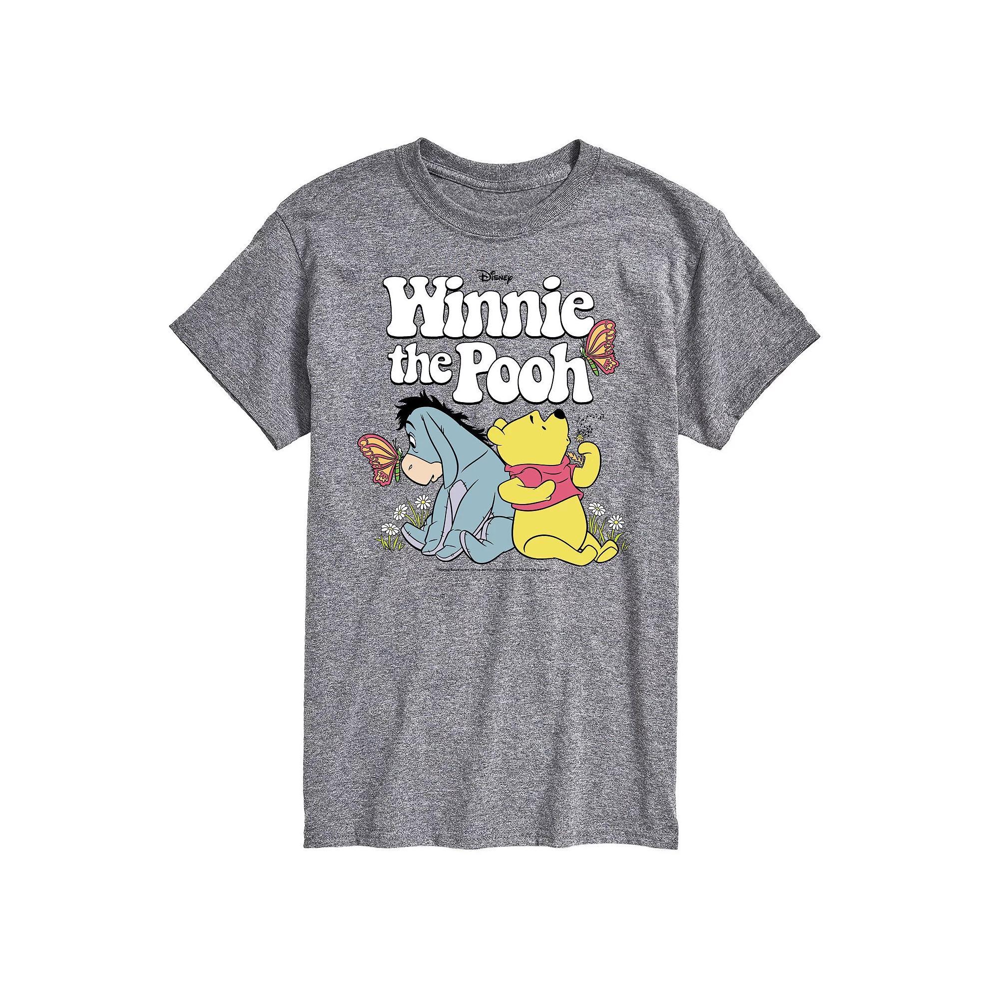 Disney's Winnie the Pooh Big & Tall Retro Characters Graphic Tee, Men's, Size: Large Tall, Gray Product Image