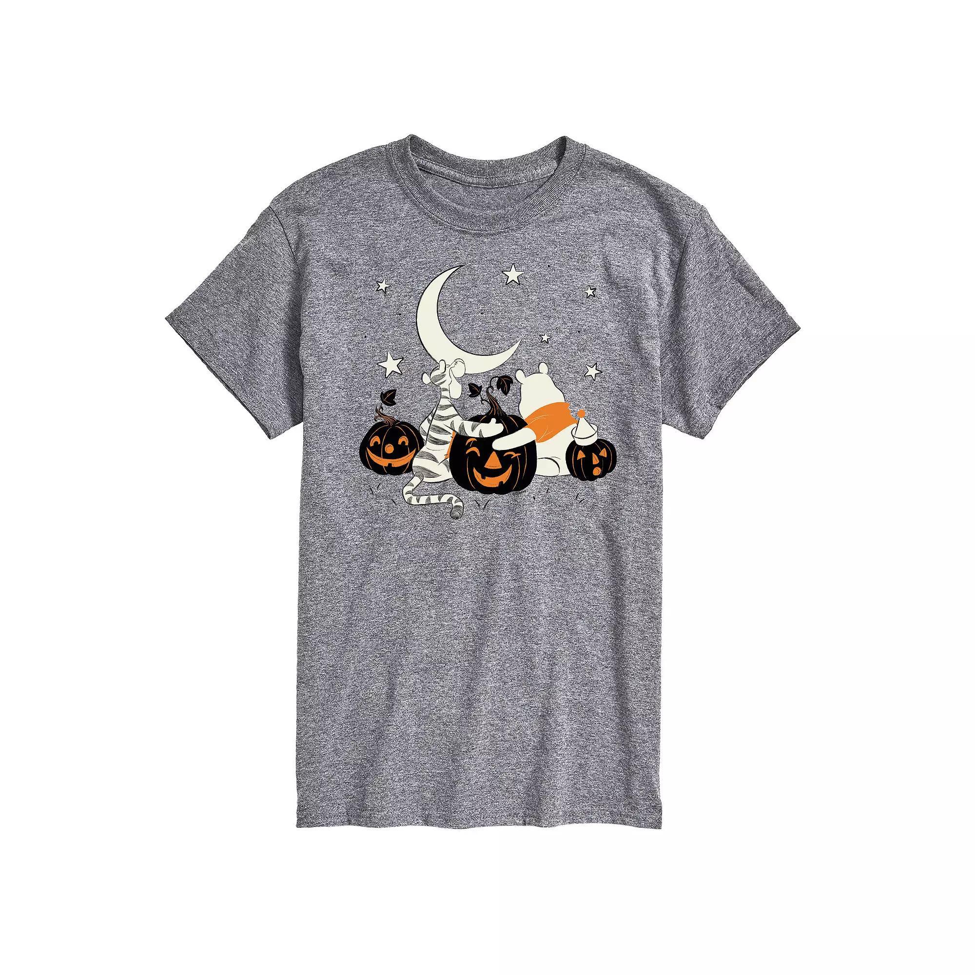 Disneys Winnie the Pooh Mens Tigger & Pooh Pumpkins Graphic Tee Product Image