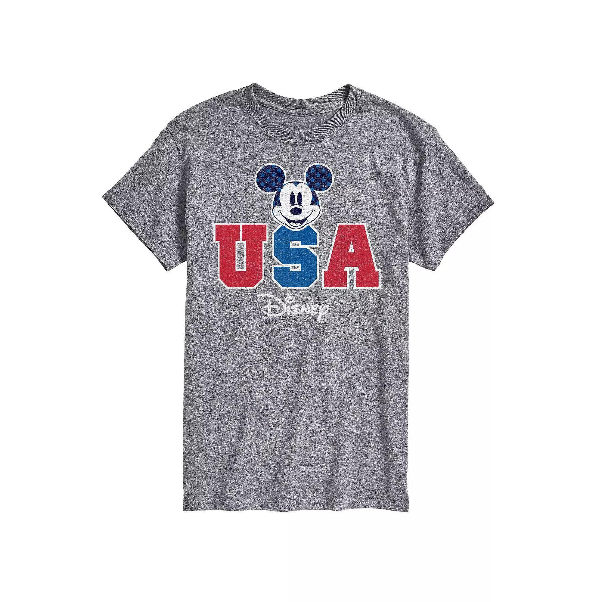 Disney's Mickey Mouse Men's USA Graphic Tee, Size: XXL, Gray Product Image