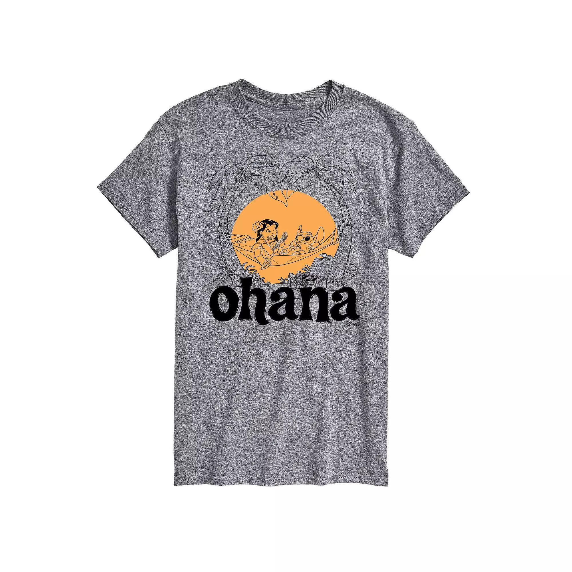 Disneys Lilo & Stitch Big & Tall Ohana Graphic Tee, Mens Product Image
