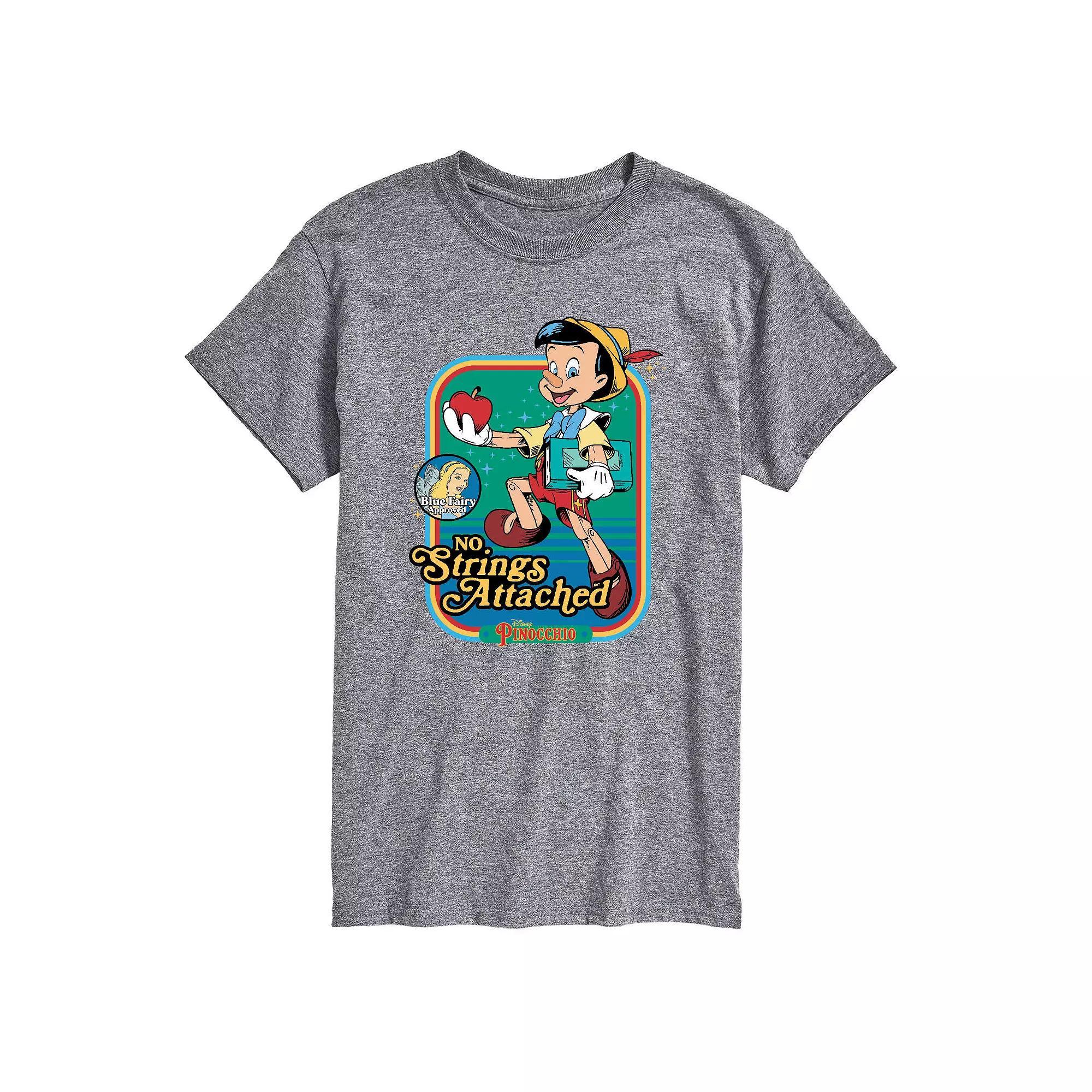 Disneys Pinocchio Big 7 Tall No Strings Attached Graphic Tee, Mens Product Image