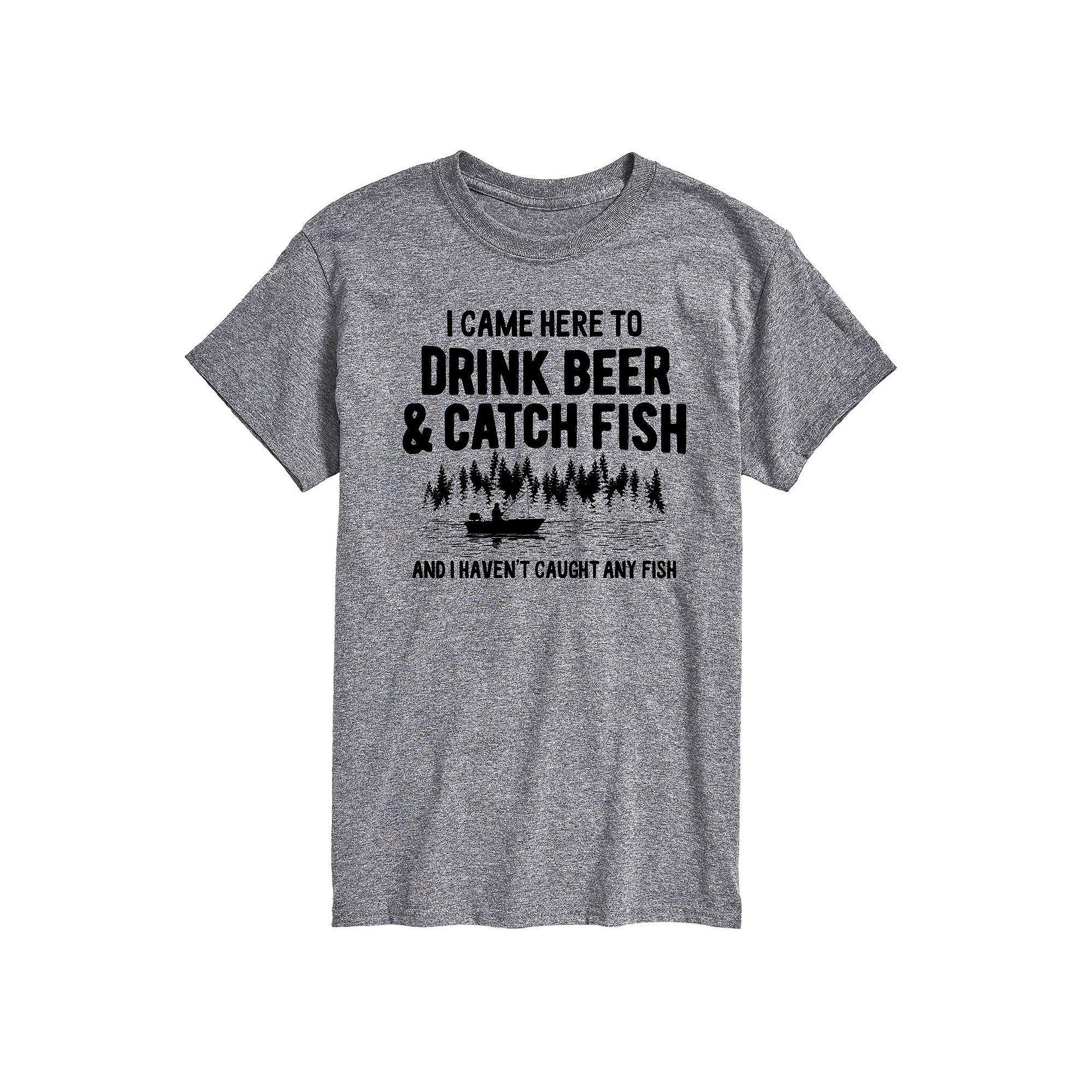 Big & Tall Drink Beer And Catch Fish Graphic Tee, Mens Product Image