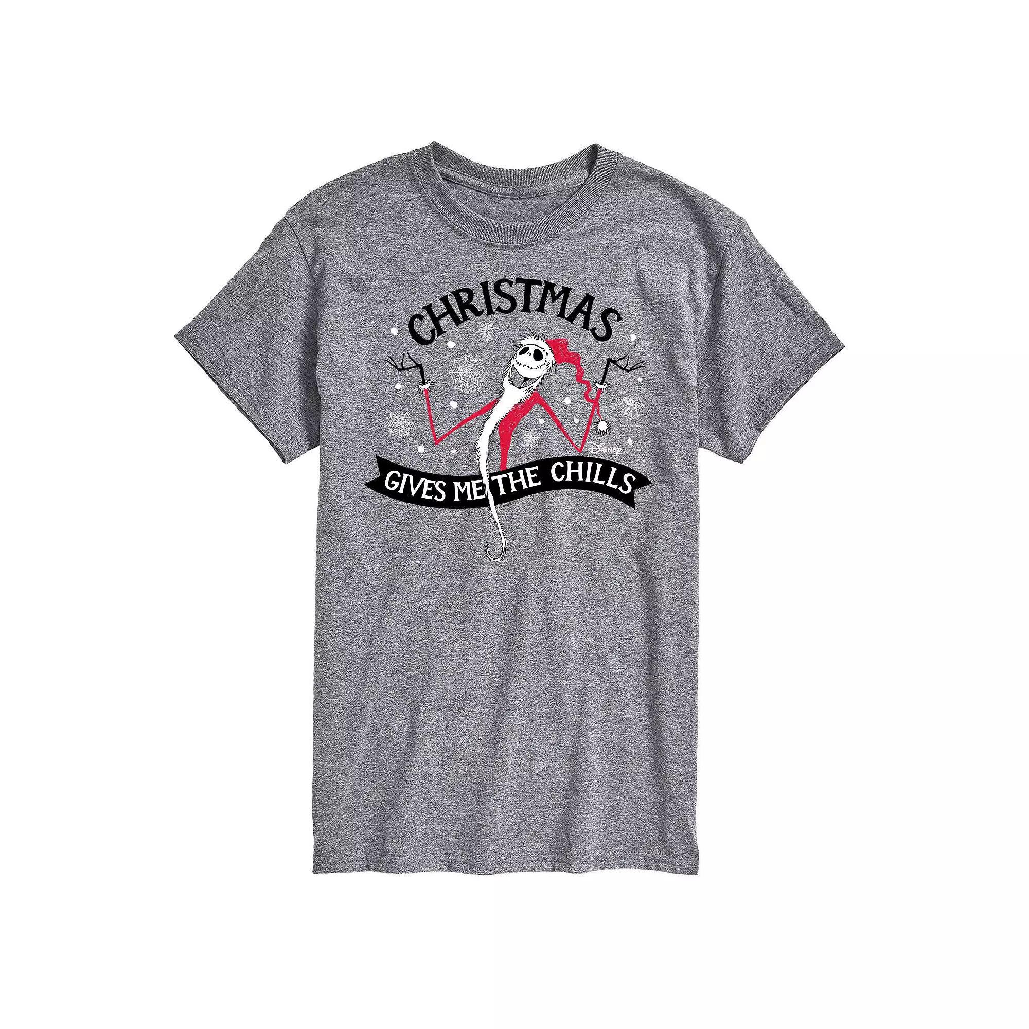 Men's Nightmare Before Christmas Chills Tee, Size: XL Tall, Gray Product Image