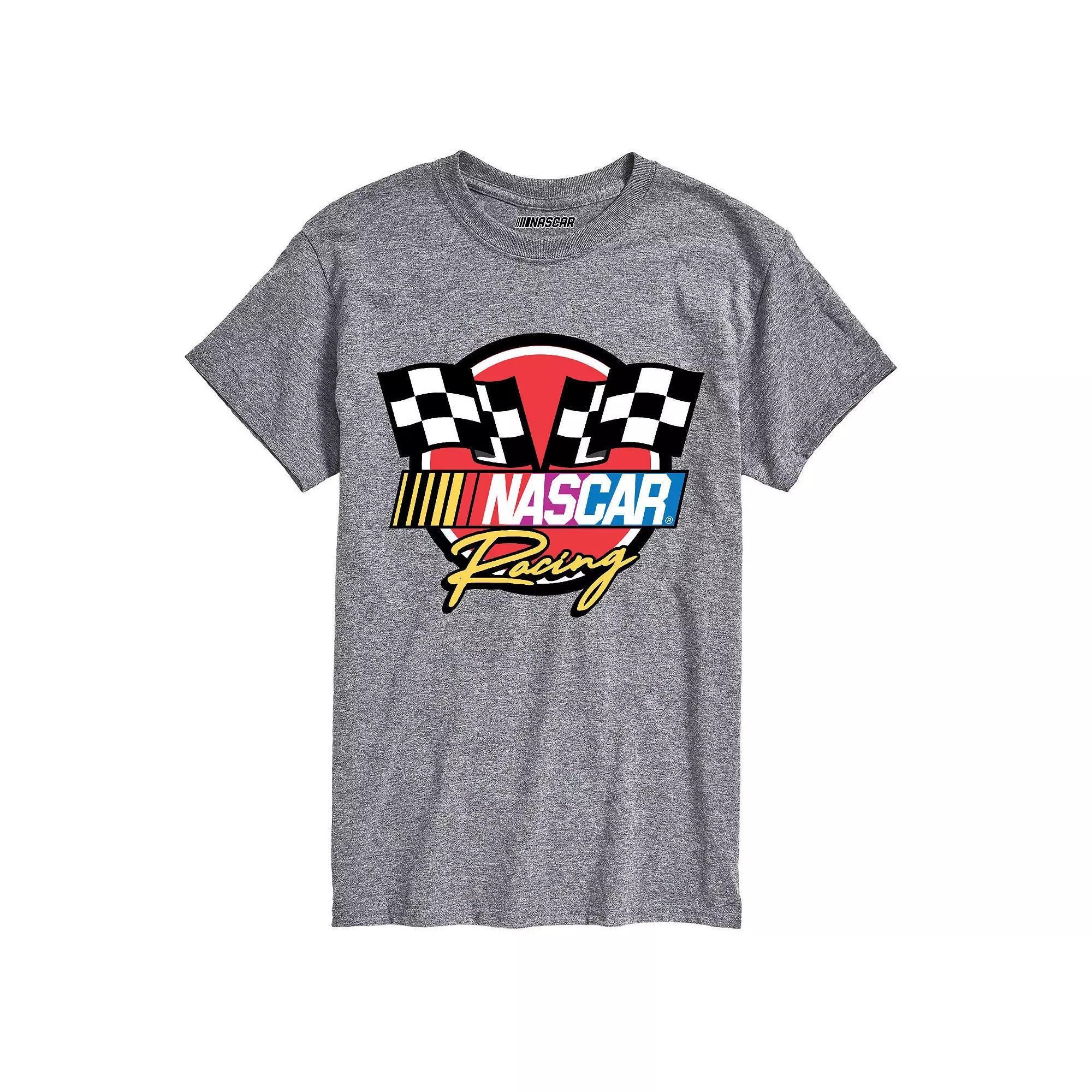 Mens NASCAR Racing Logo Graphic Tee Grey Gray Product Image