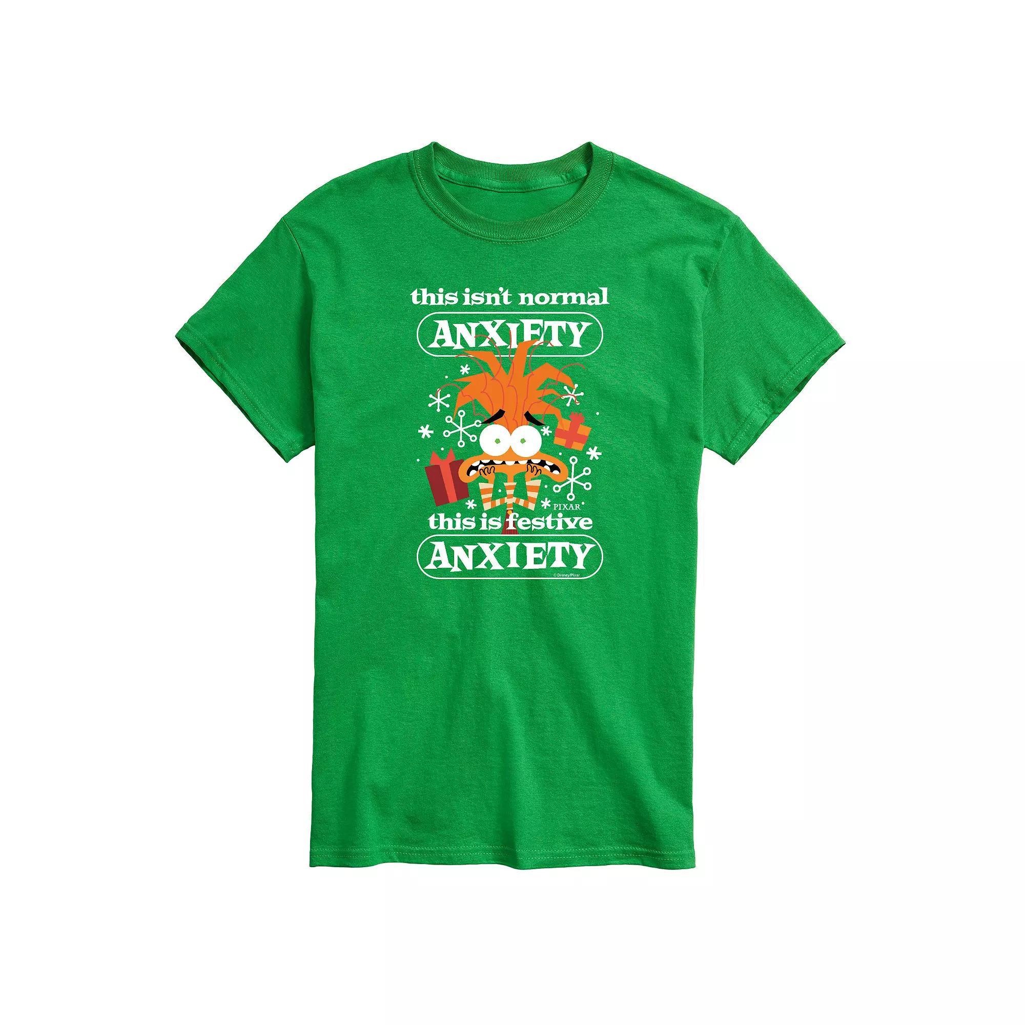 Disney / Pixars Inside Out 2 Big & Tall Festive Anxiety Graphic Tee, Mens Product Image