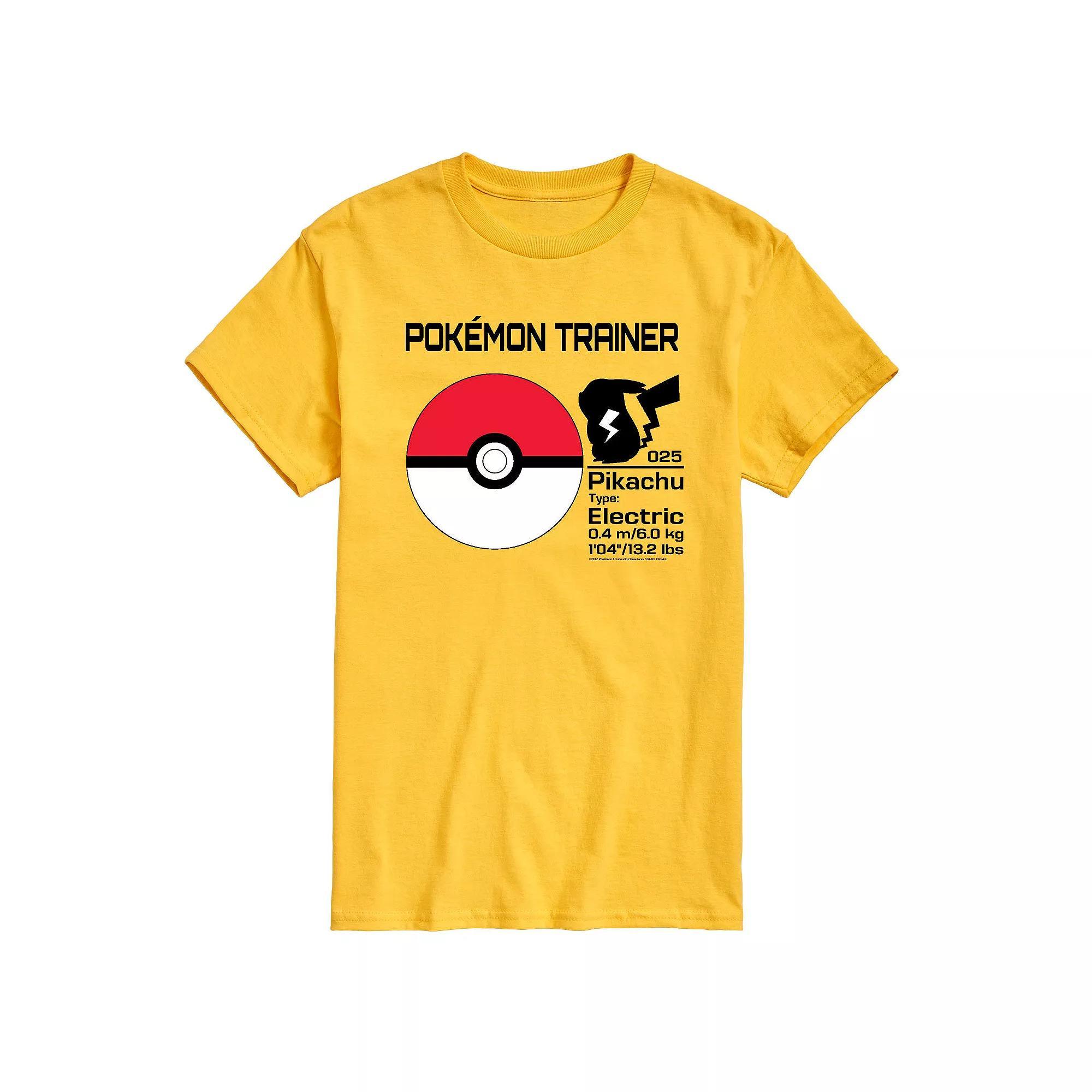 Men's Pokemon Pokeball Trainer Tee, Size: XL, Yellow Product Image