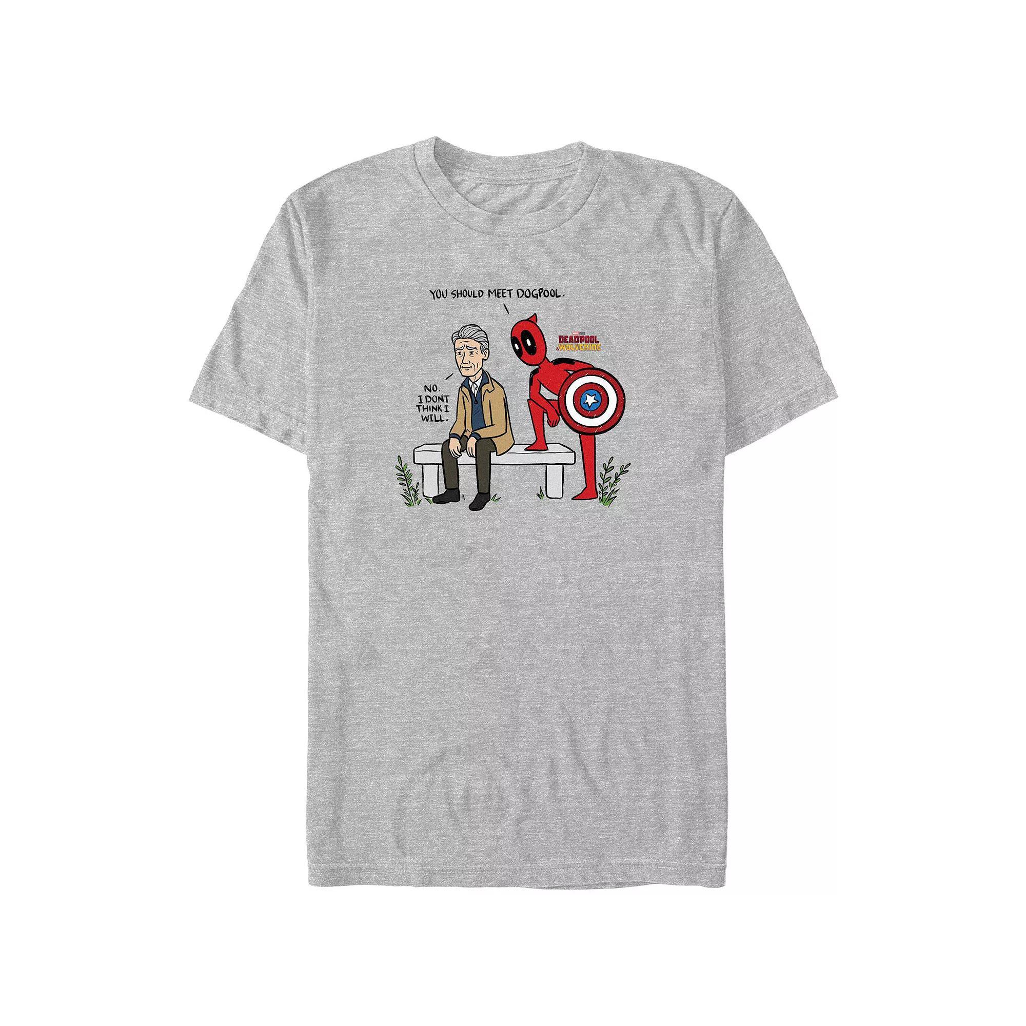 Big & Tall Marvel Deadpool & Wolverine You Should Meet Dogpool Graphic Tee, Men's, Size: 3XL Tall, Athletic Grey Product Image