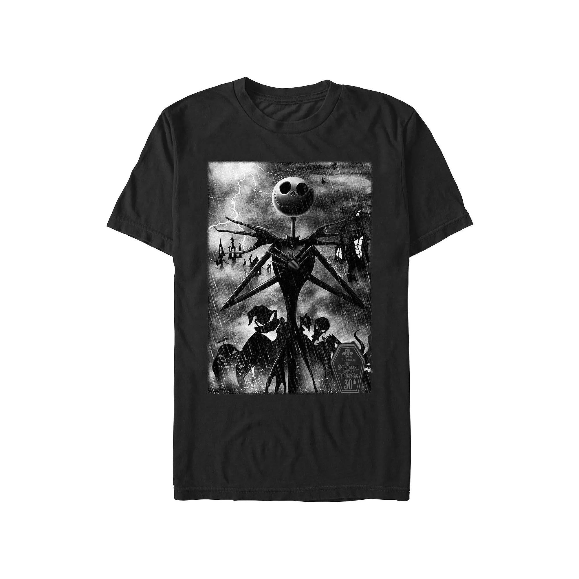 Disney's The Nightmare Before Christmas Night Rain Men's Graphic Tee, Size: Large, Black Product Image