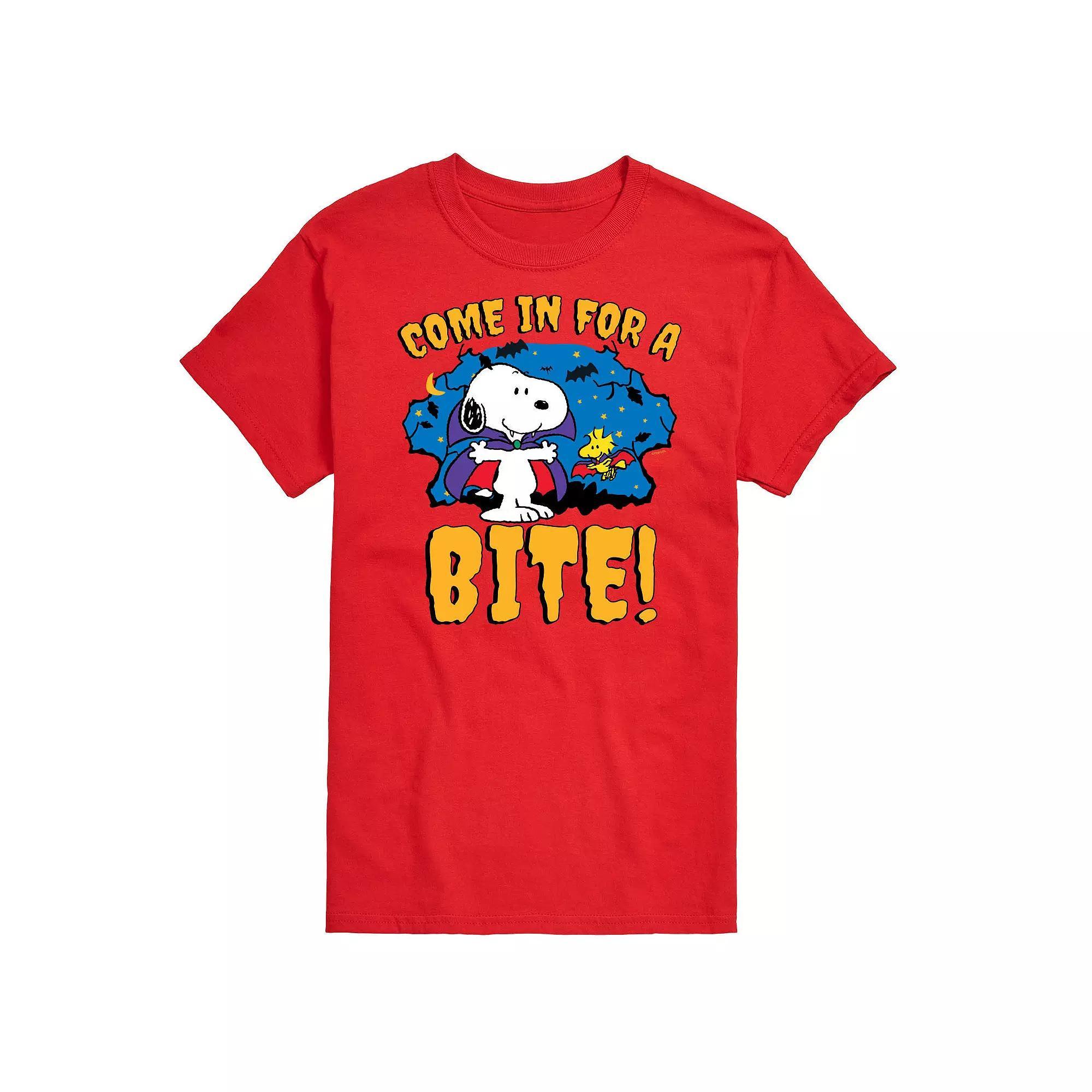 Mens Peanuts Snoopy Come In For A Bite Graphic Tee Product Image