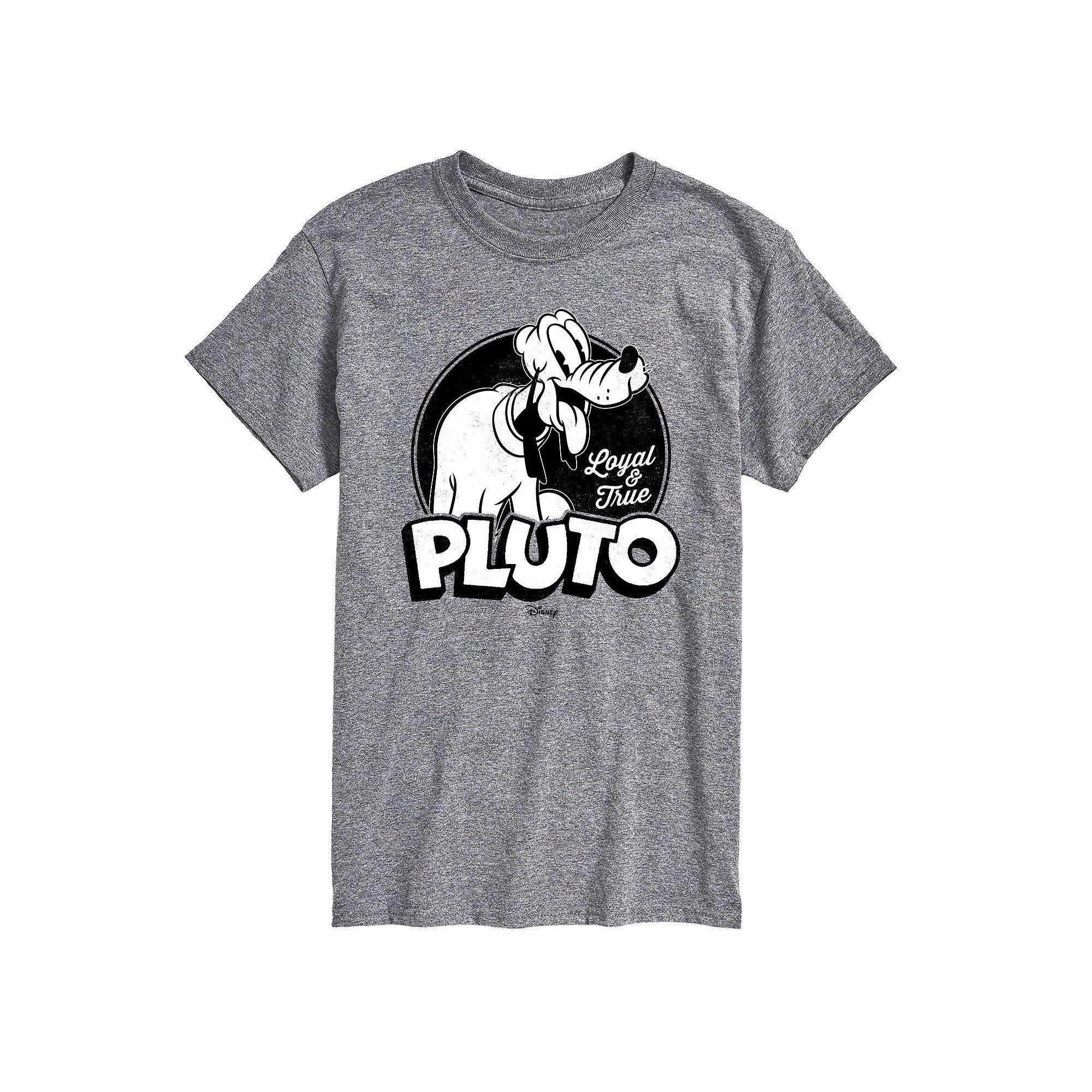 Disneys Pluto Big & Tall Vintage Graphic Tee, Mens Grey Gray Product Image