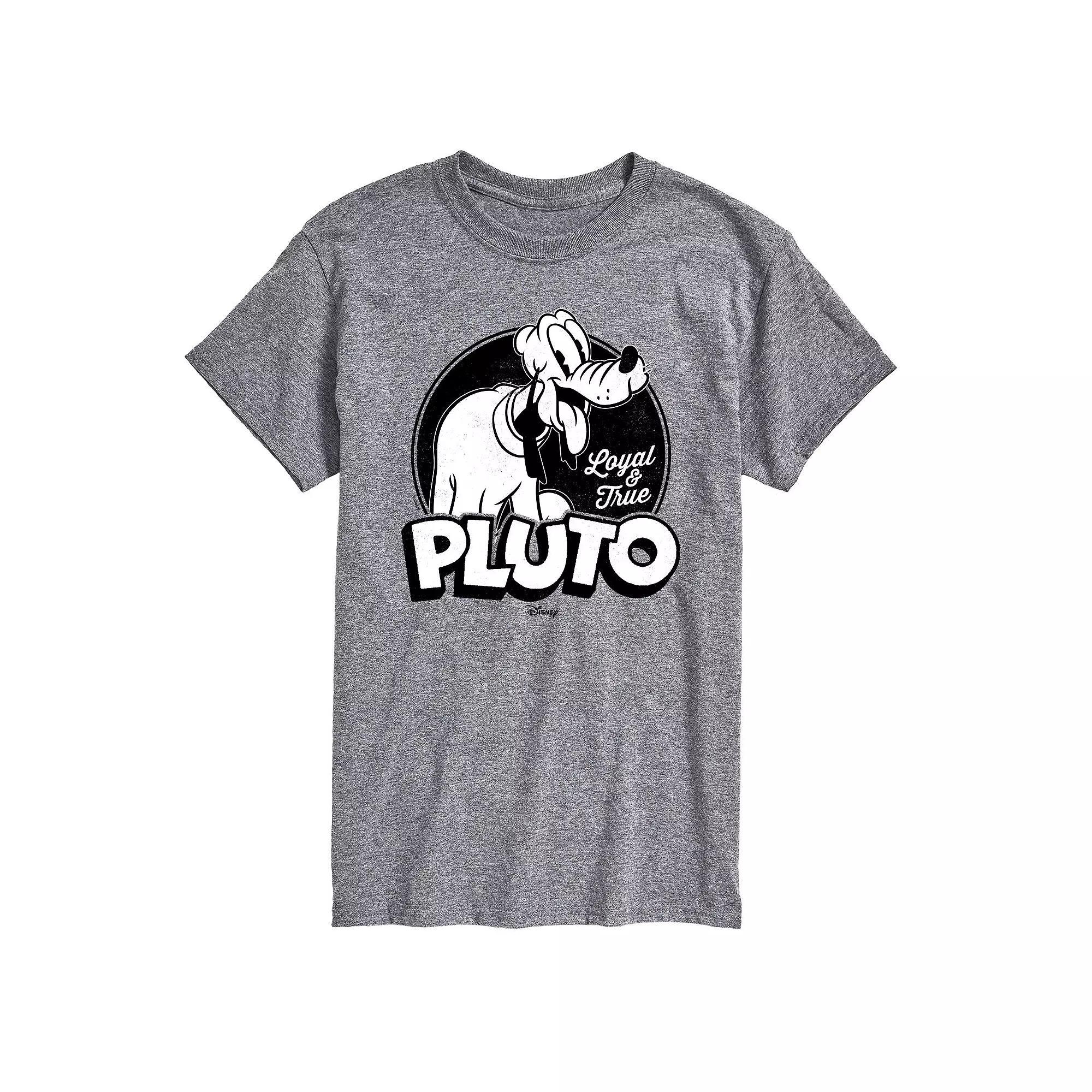 Disneys Pluto Big & Tall Vintage Graphic Tee, Mens Grey Gray Product Image